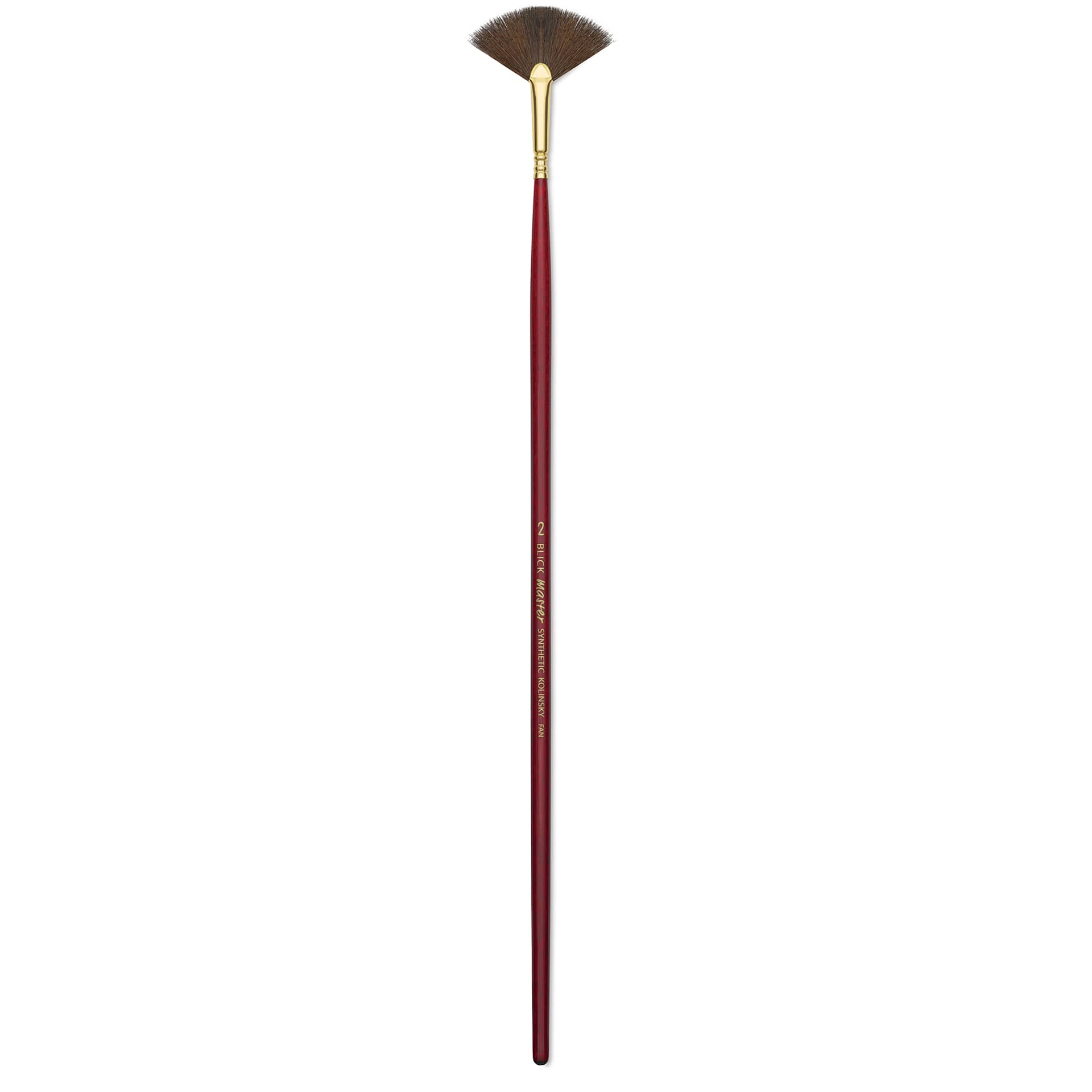 Blick Master Synthetic Kolinsky Brush - Long Handle, Fan, Size 2