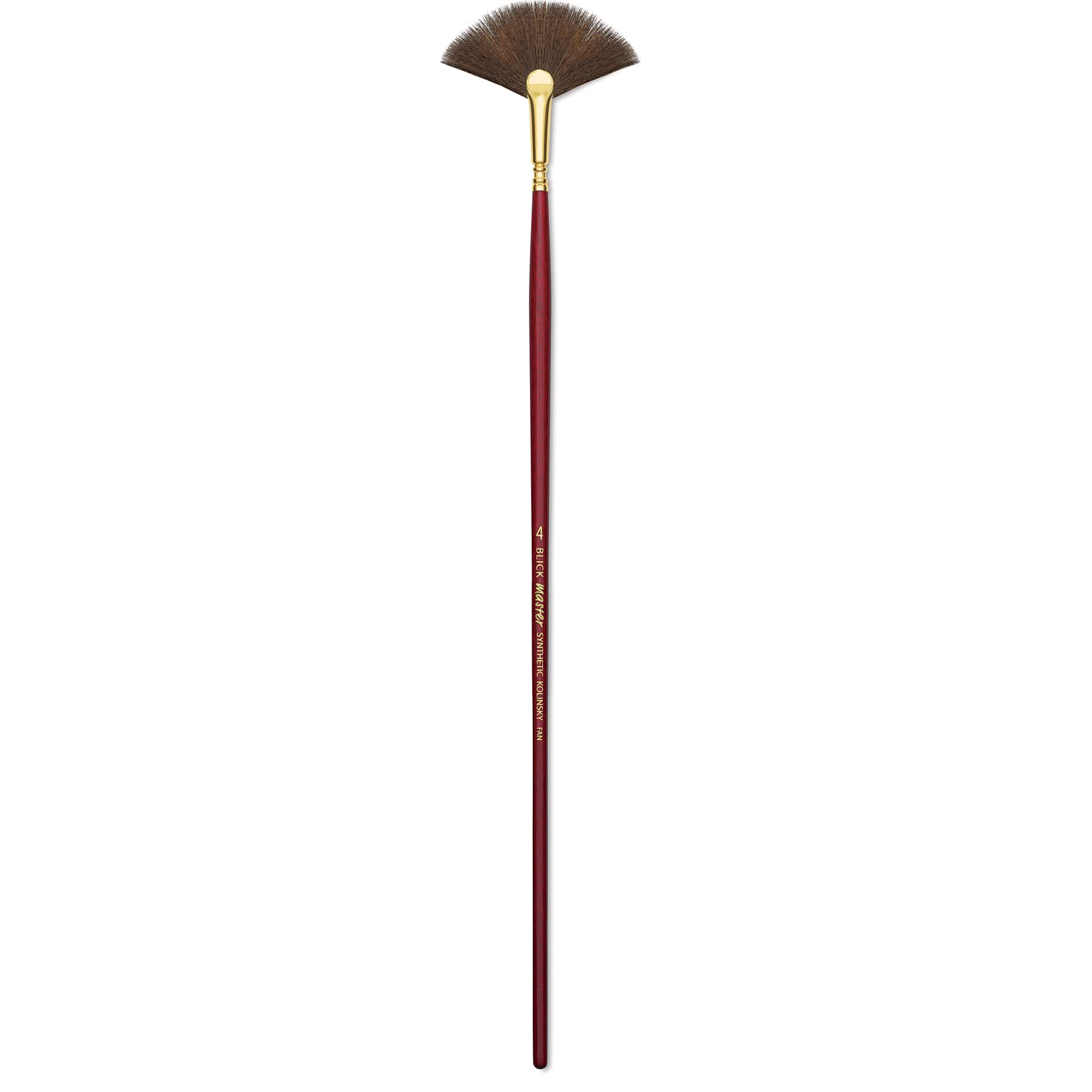 Blick Master Synthetic Kolinsky Brush - Long Handle, Fan, Size 4