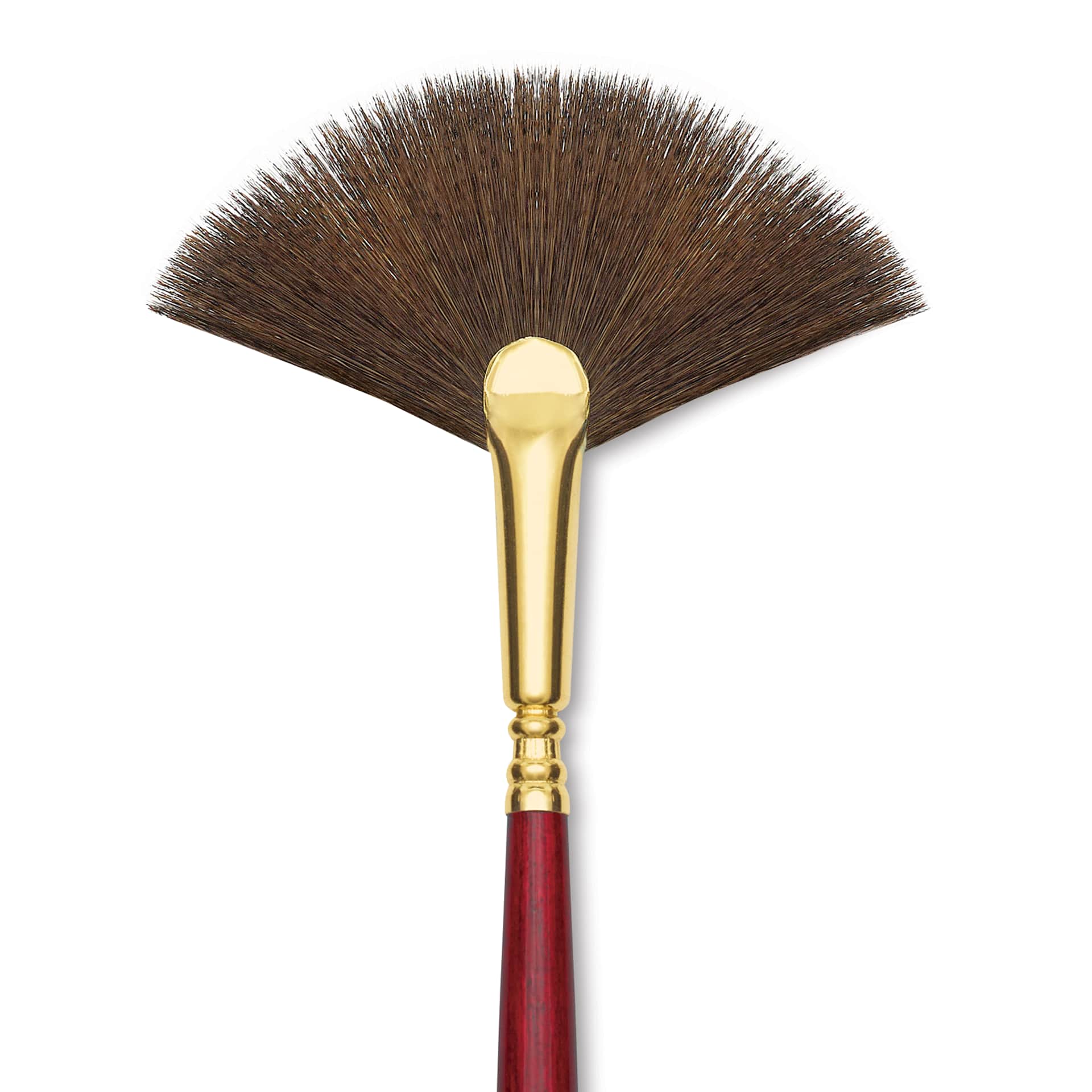Blick Master Synthetic Kolinsky Brush - Long Handle, Fan, Size 4, close-up