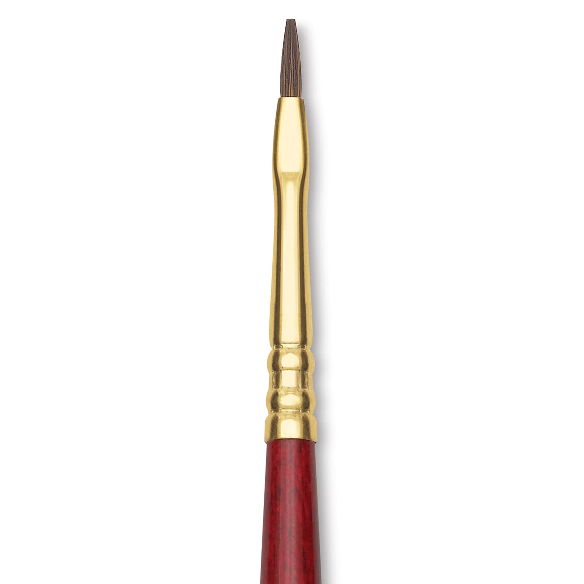 Blick Master Synthetic Kolinsky Brush - Short Handle, Bright, Size 1, close-up