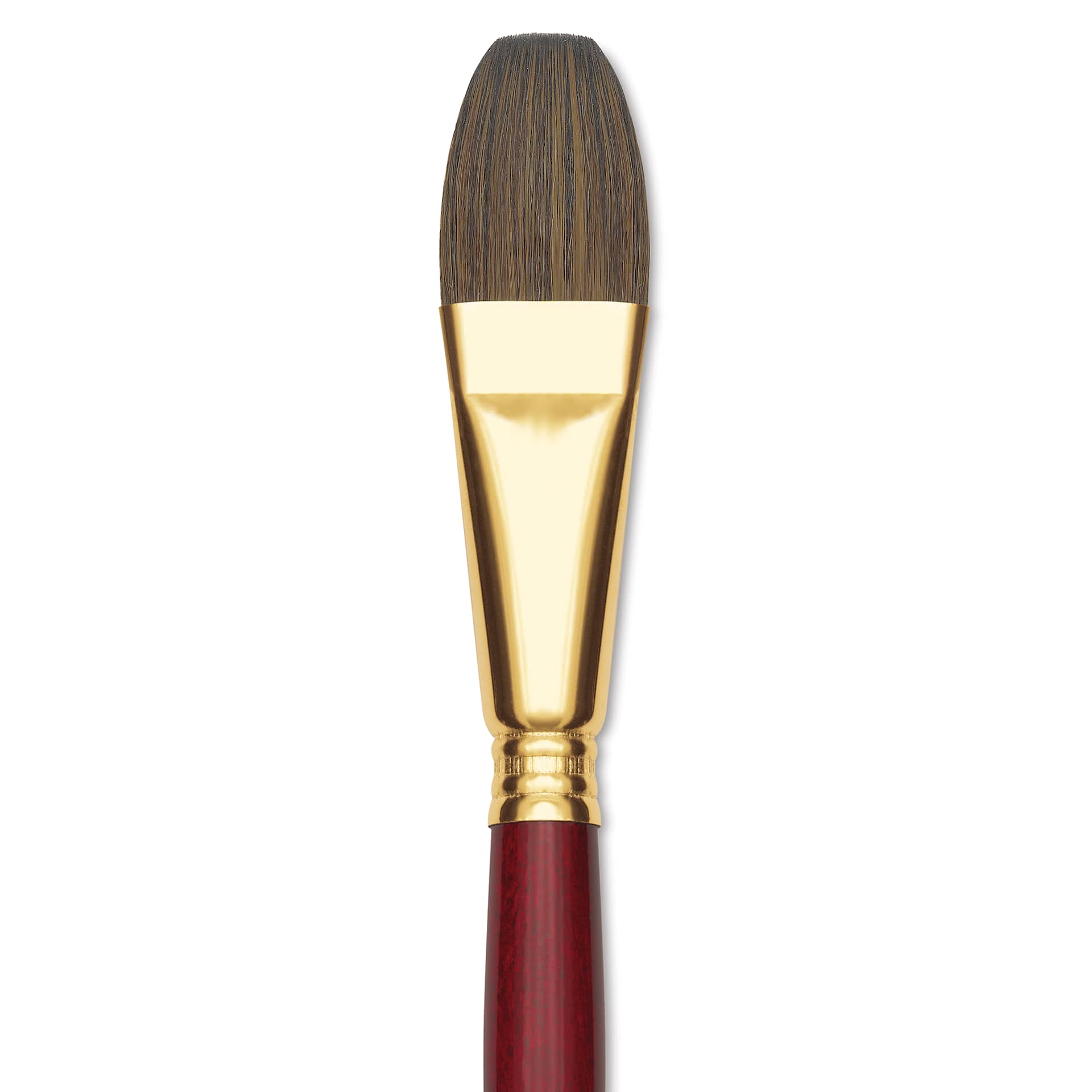 Blick Master Synthetic Kolinsky Brush - Short Handle, Flat Wash, Size 3/4", close-up