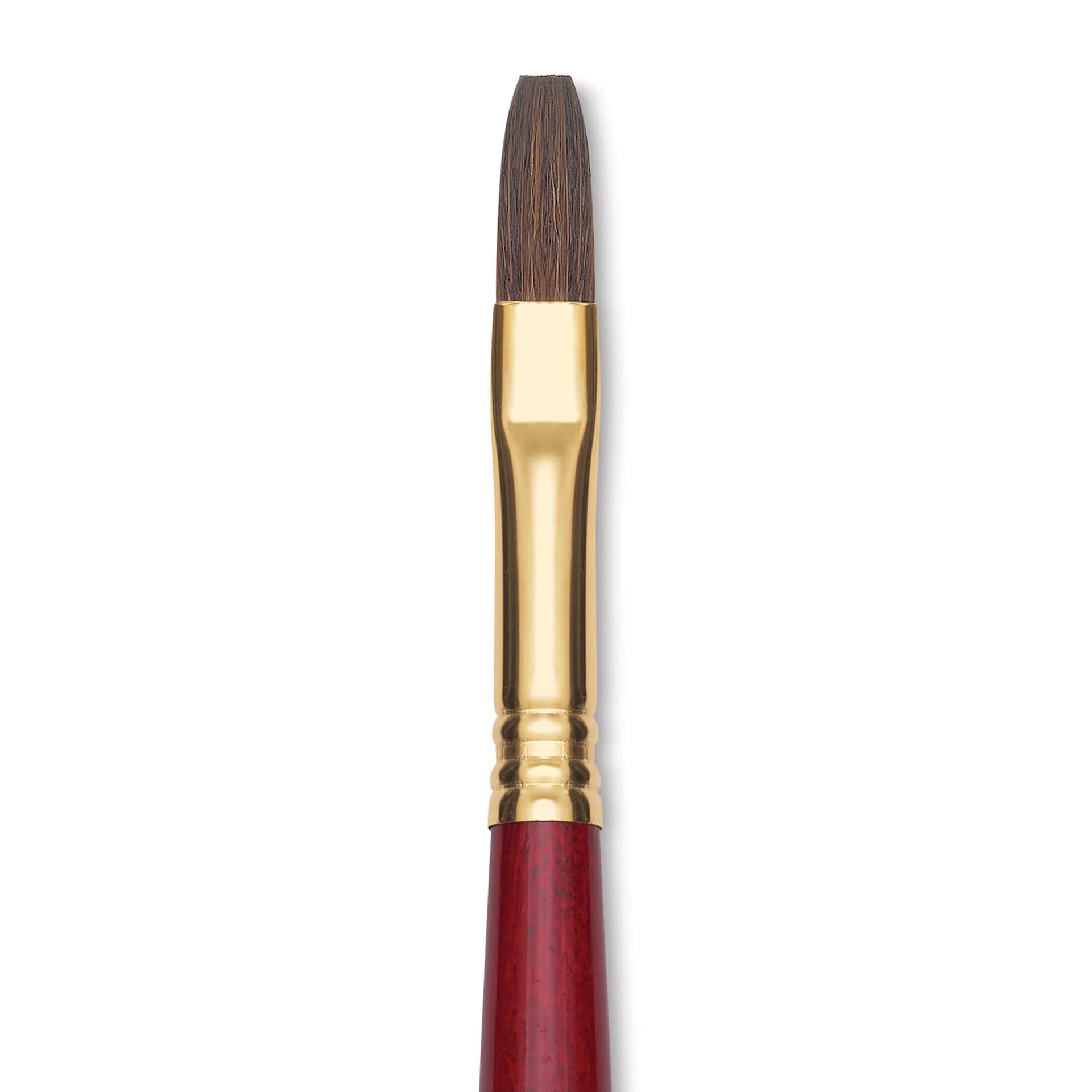 Blick Master Synthetic Kolinsky Brush - Long Handle, Flat, Size 10, close-up