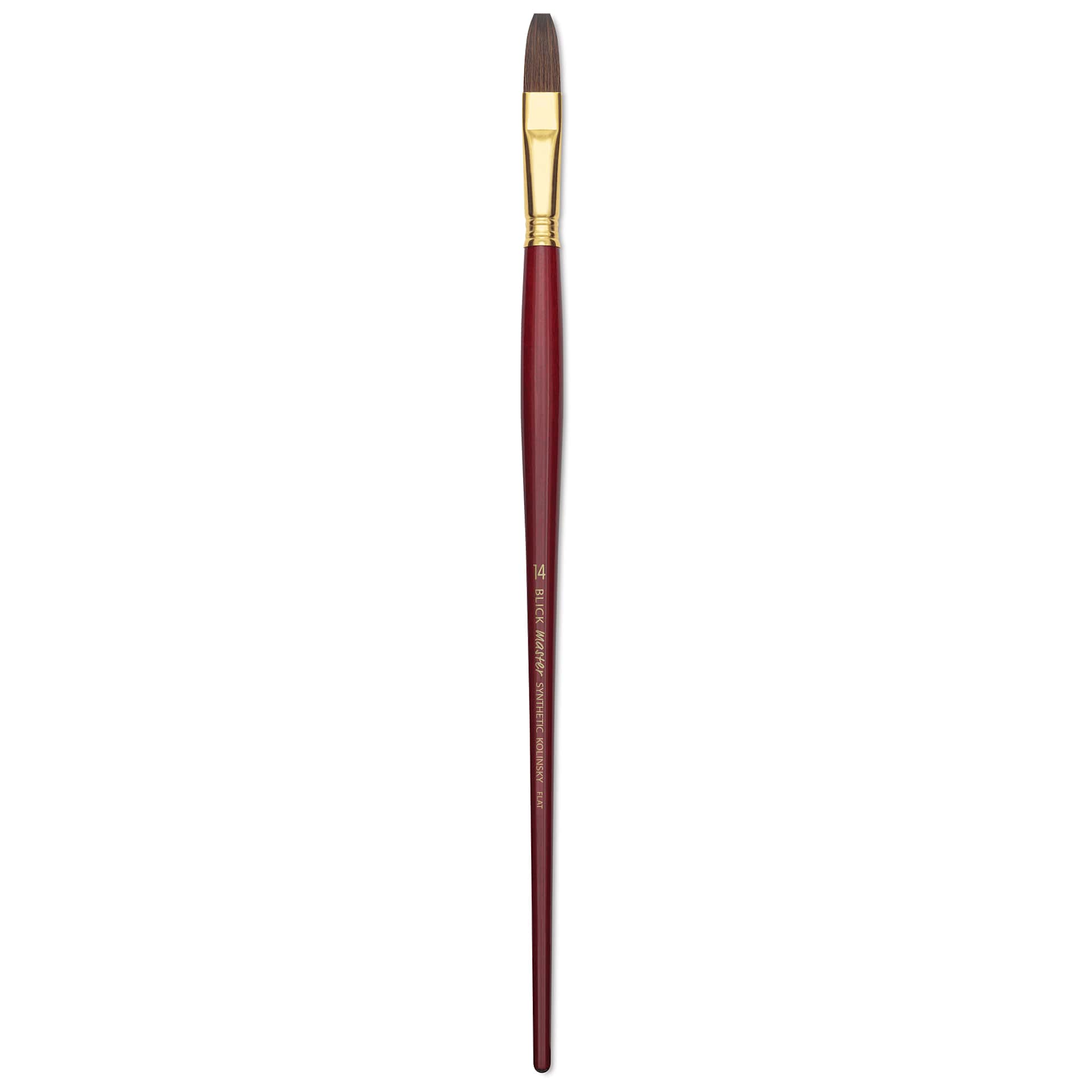 Blick Master Synthetic Kolinsky Brush - Long Handle, Flat, Size 14
