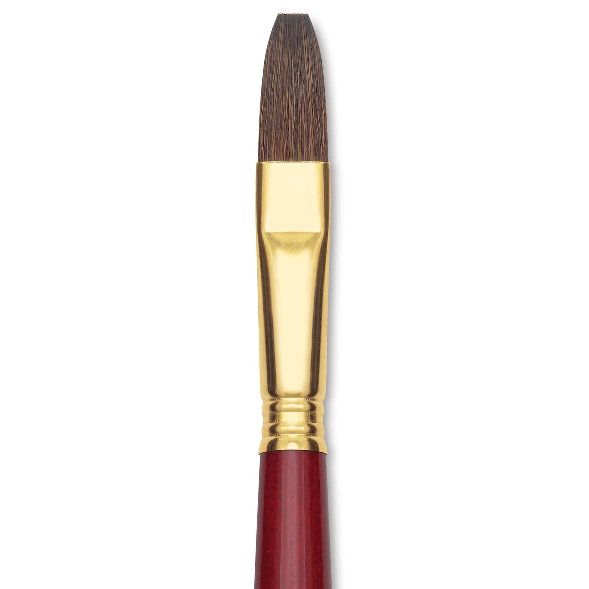 Blick Master Synthetic Kolinsky Brush - Long Handle, Flat, Size 14, close-up