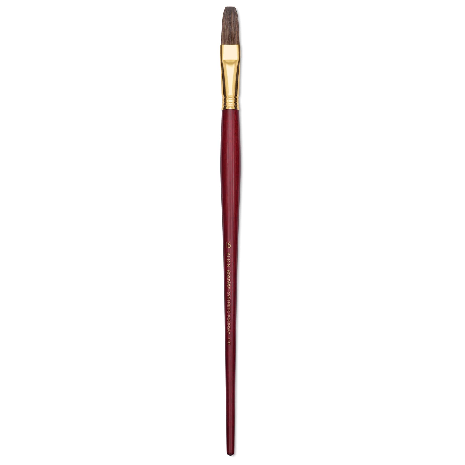 Blick Master Synthetic Kolinsky Brush - Long Handle, Flat, Size 16