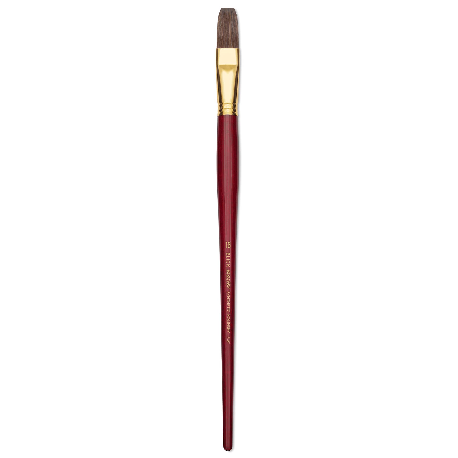 Blick Master Synthetic Kolinsky Brush - Long Handle, Flat, Size 18