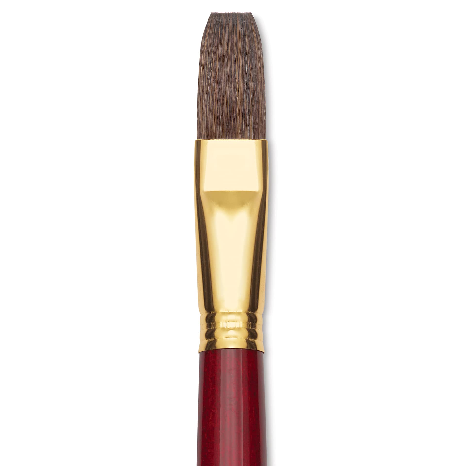Blick Master Synthetic Kolinsky Brush - Long Handle, Flat, Size 18, close-up