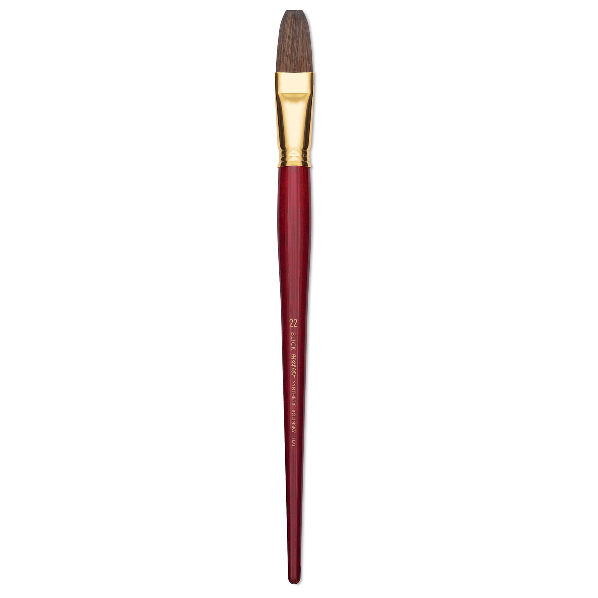 Blick Master Synthetic Kolinsky Brush - Long Handle, Flat, Size 22