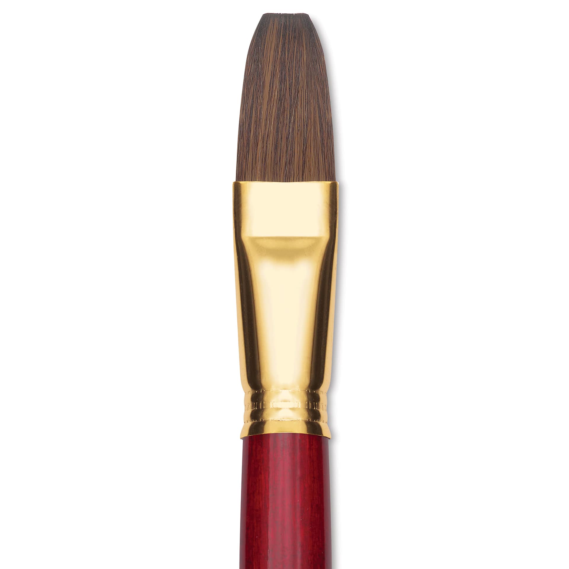 Blick Master Synthetic Kolinsky Brush - Long Handle, Flat, Size 22, close-up