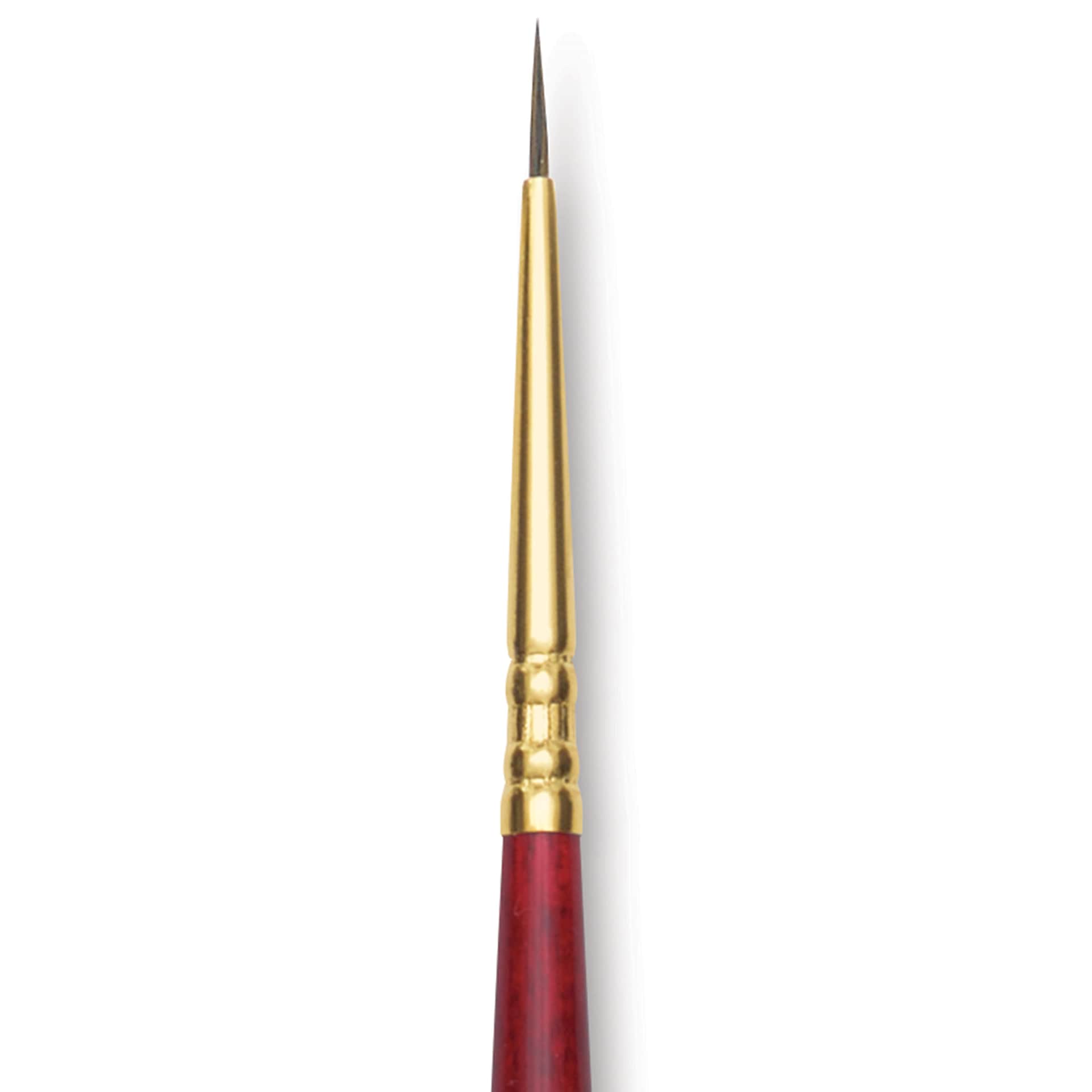 Blick Master Synthetic Kolinsky Brush - Long Handle, Round, Size 2/0, close-up