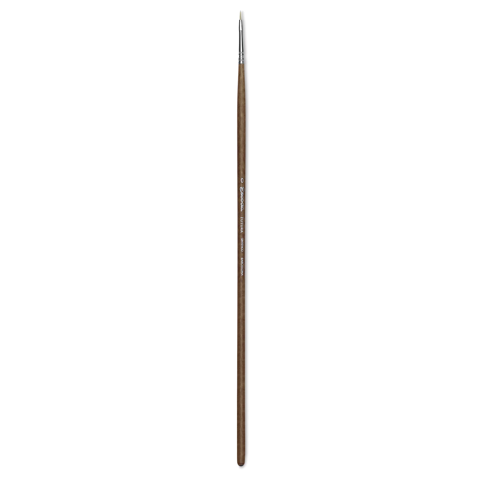 Escoda Futura Synthetic Bristle Brush - Series 5410, Short Filbert, Size 0, Long Handle