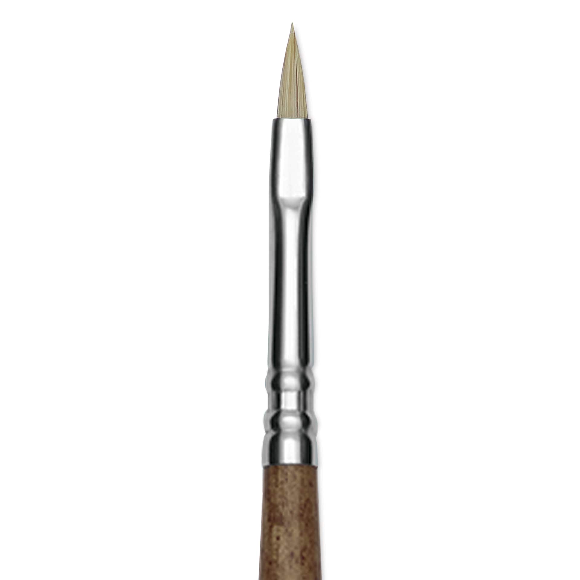 Escoda Futura Synthetic Bristle Brush - Series 5410, Short Filbert, Size 2, Long Handle, close-up