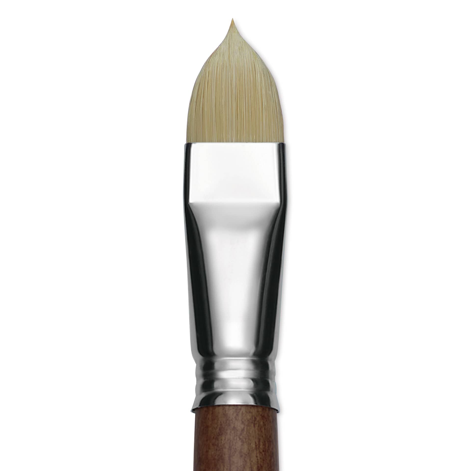 Escoda Futura Synthetic Bristle Brush - Series 5410, Short Filbert, Size 20, Long Handle, close-up