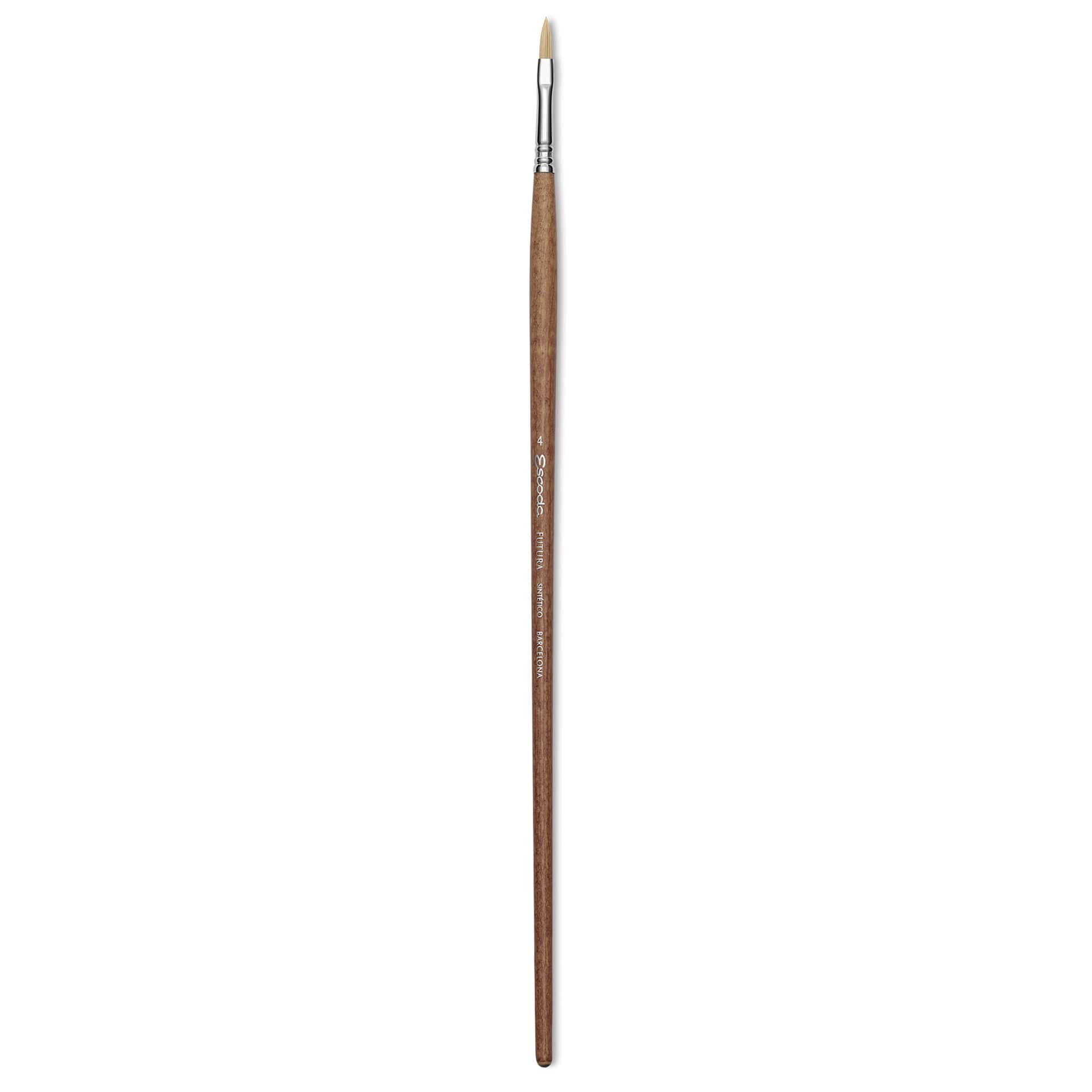 Escoda Futura Synthetic Bristle Brush - Series 5414, Filbert, Size 4, Long Handle