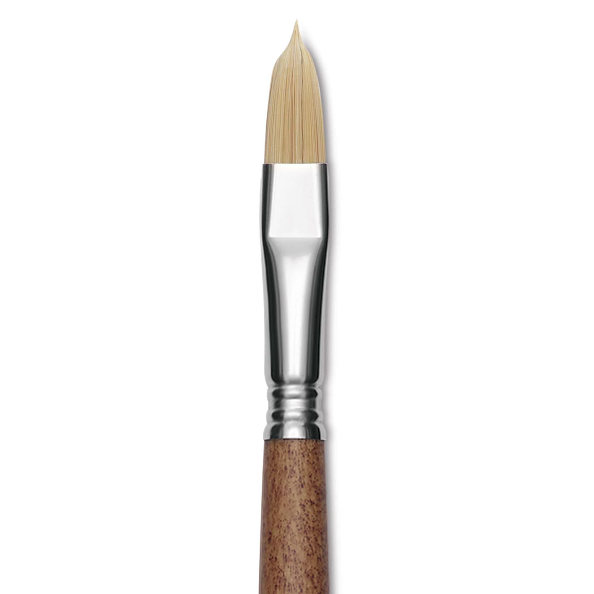 Escoda Futura Synthetic Bristle Brush - Series 5414, Filbert, Size 12, Long Handle, close-up
