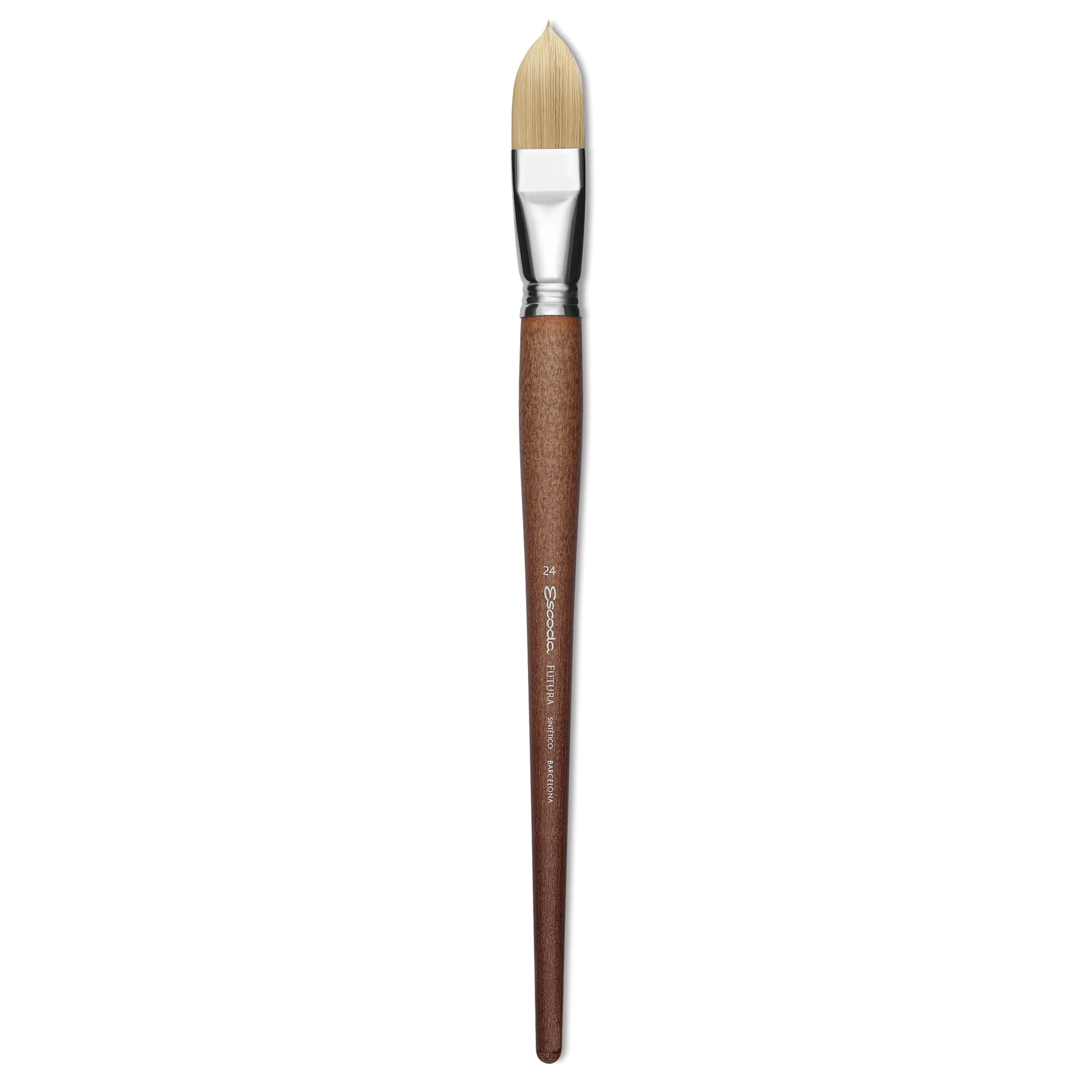 Escoda Futura Synthetic Bristle Brush - Series 5414, Filbert, Size 24, Long Handle