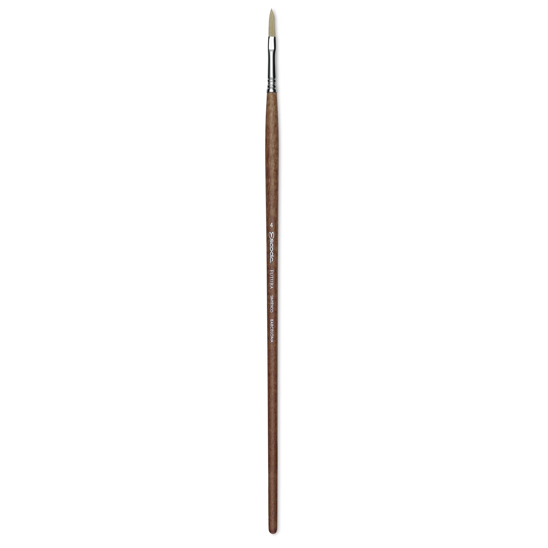 Escoda Futura Synthetic Bristle Brush - Series 5418, Long Filbert, Size 4, Long Handle