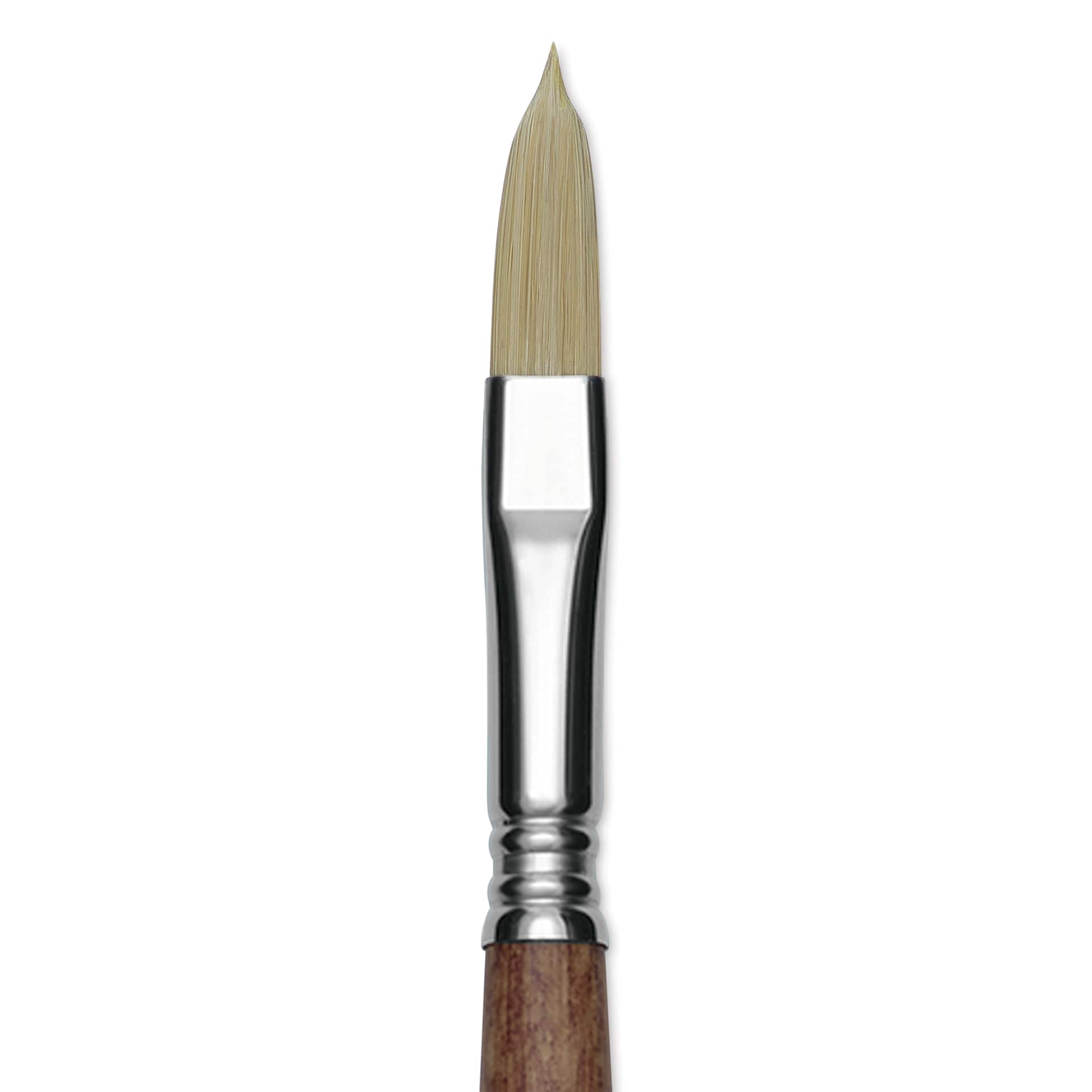 Escoda Futura Synthetic Bristle Brush - Series 5418, Long Filbert, Size 10, Long Handle, close-up