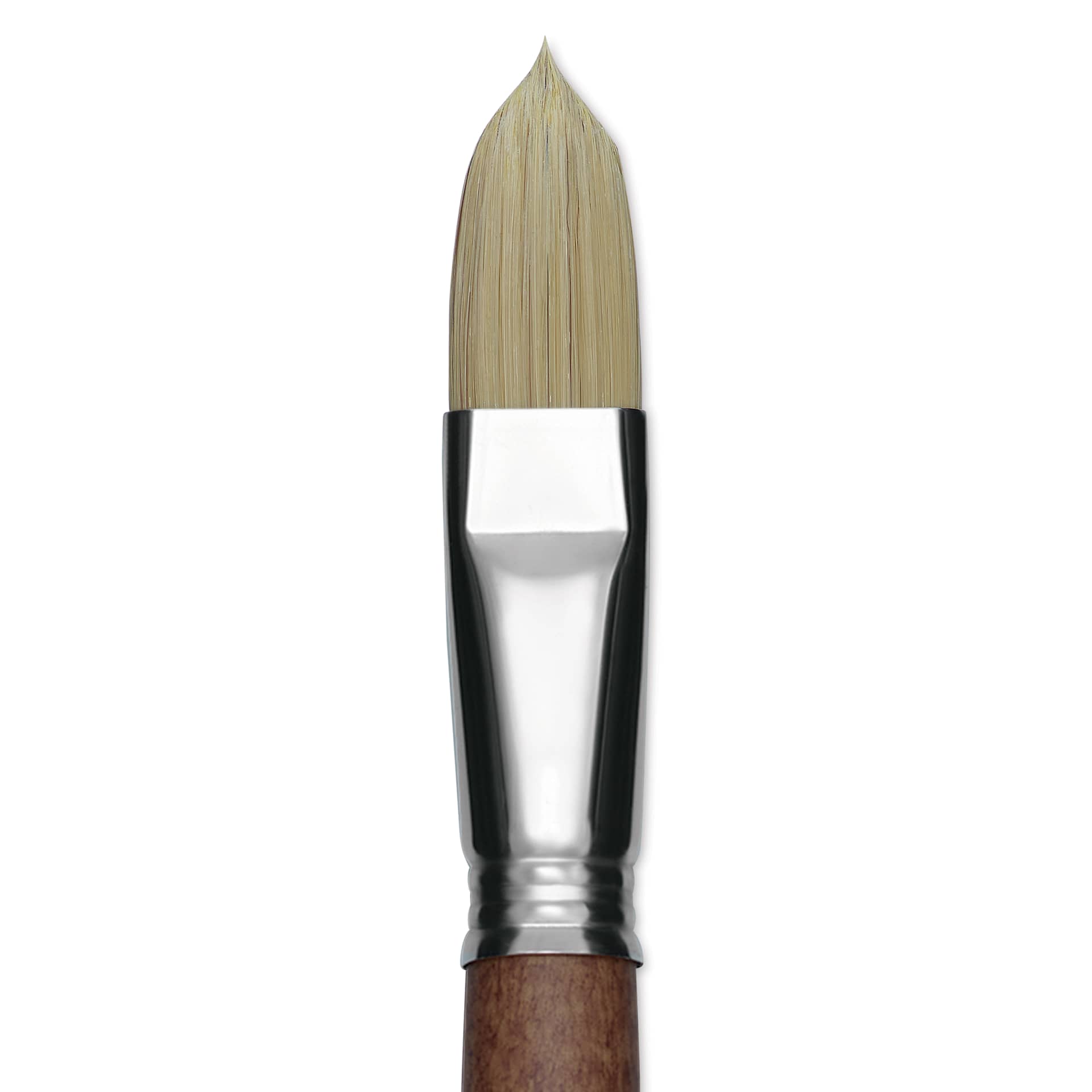 Escoda Futura Synthetic Bristle Brush - Series 5418, Long Filbert, Size 20, Long Handle, close-up