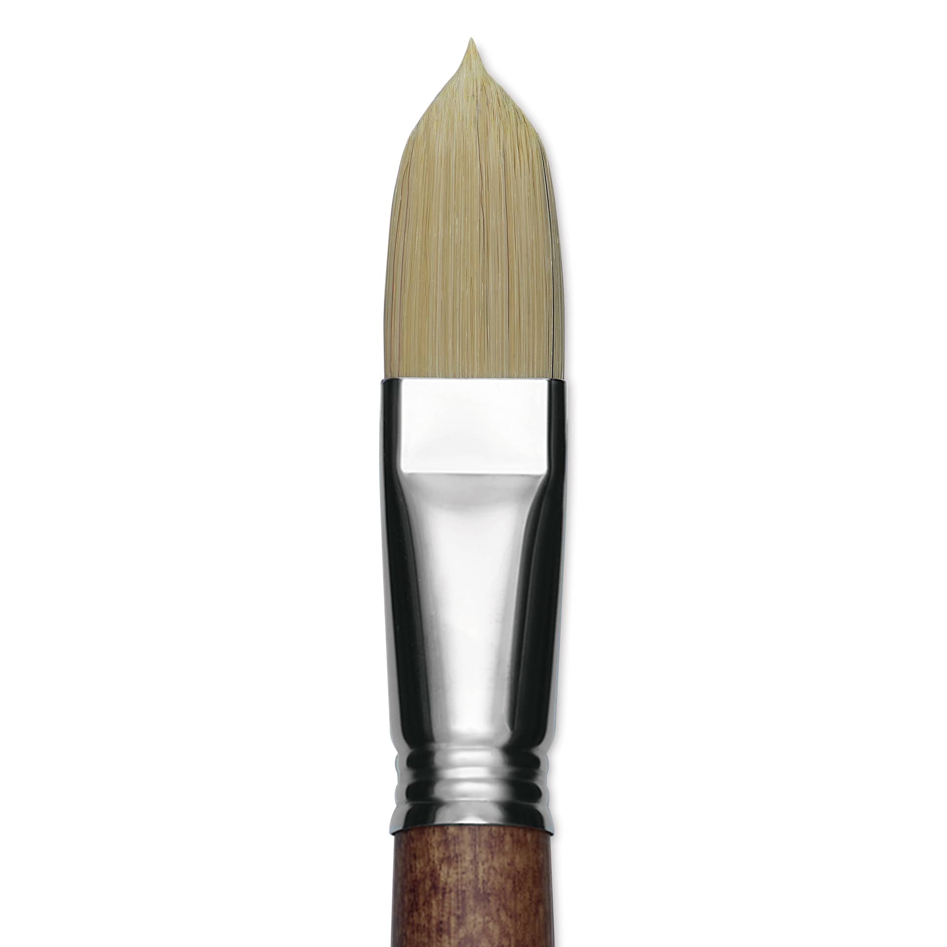 Escoda Futura Synthetic Bristle Brush - Series 5418, Long Filbert, Size 22, Long Handle, close-up