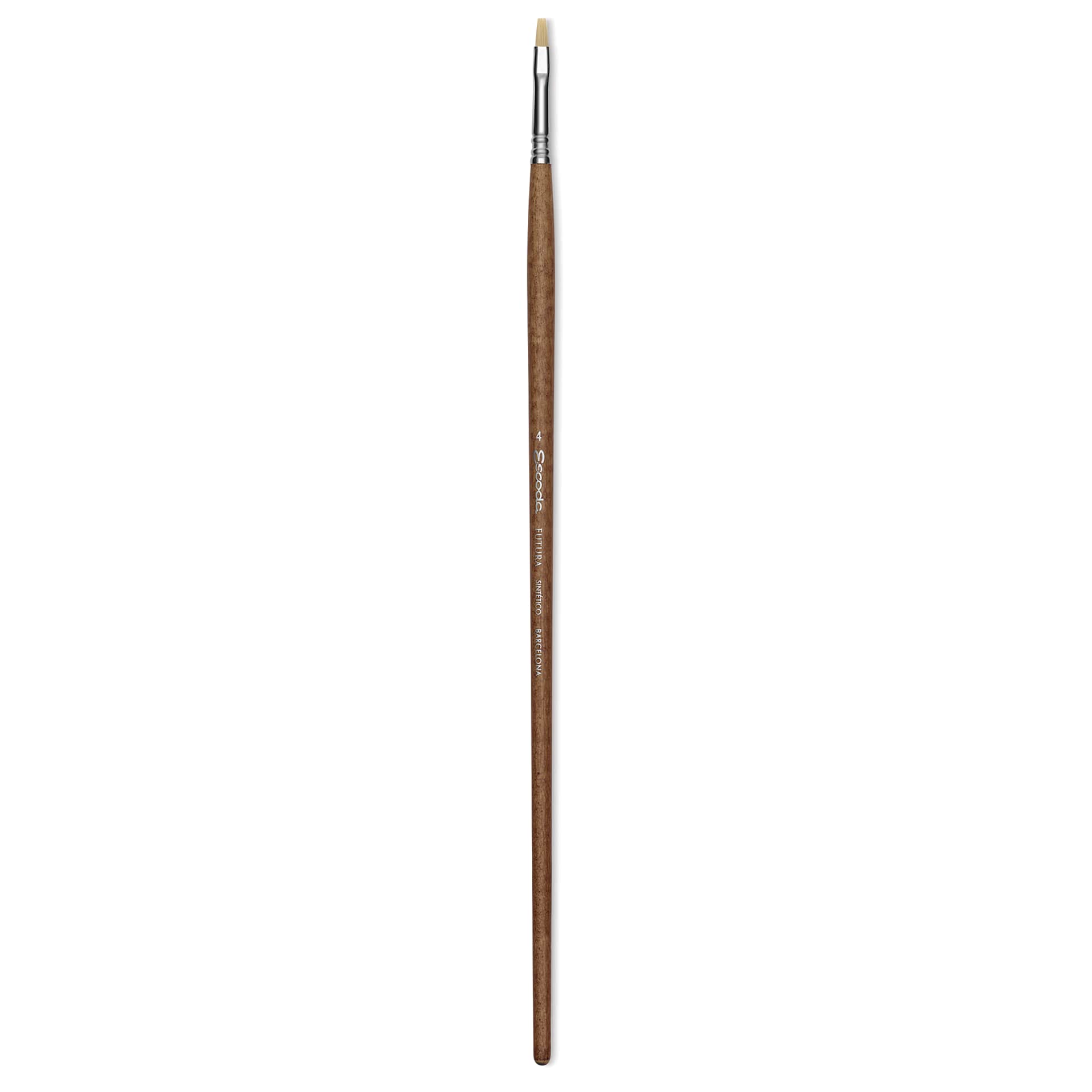 Escoda Futura Synthetic Bristle Brush - Series 5420, Bright, Size 4, Long Handle
