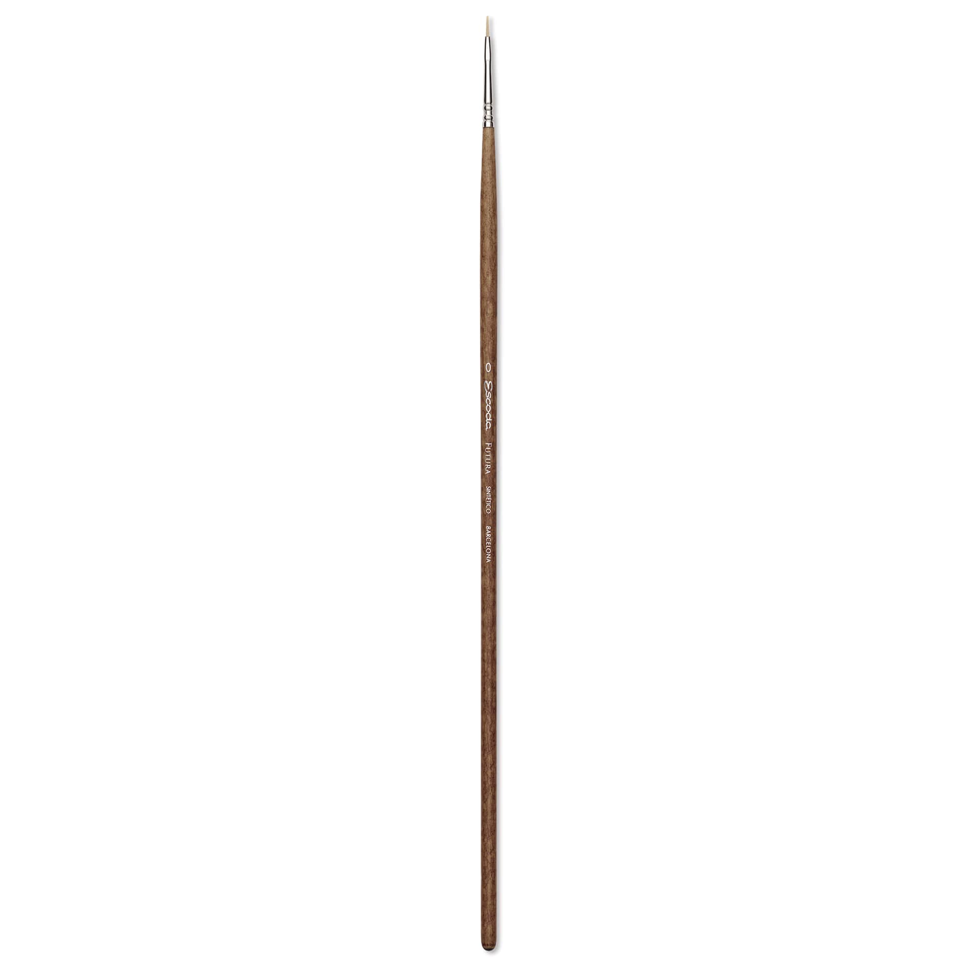 Escoda Futura Synthetic Bristle Brush - Series 5424, Flat, Size 0, Long Handle