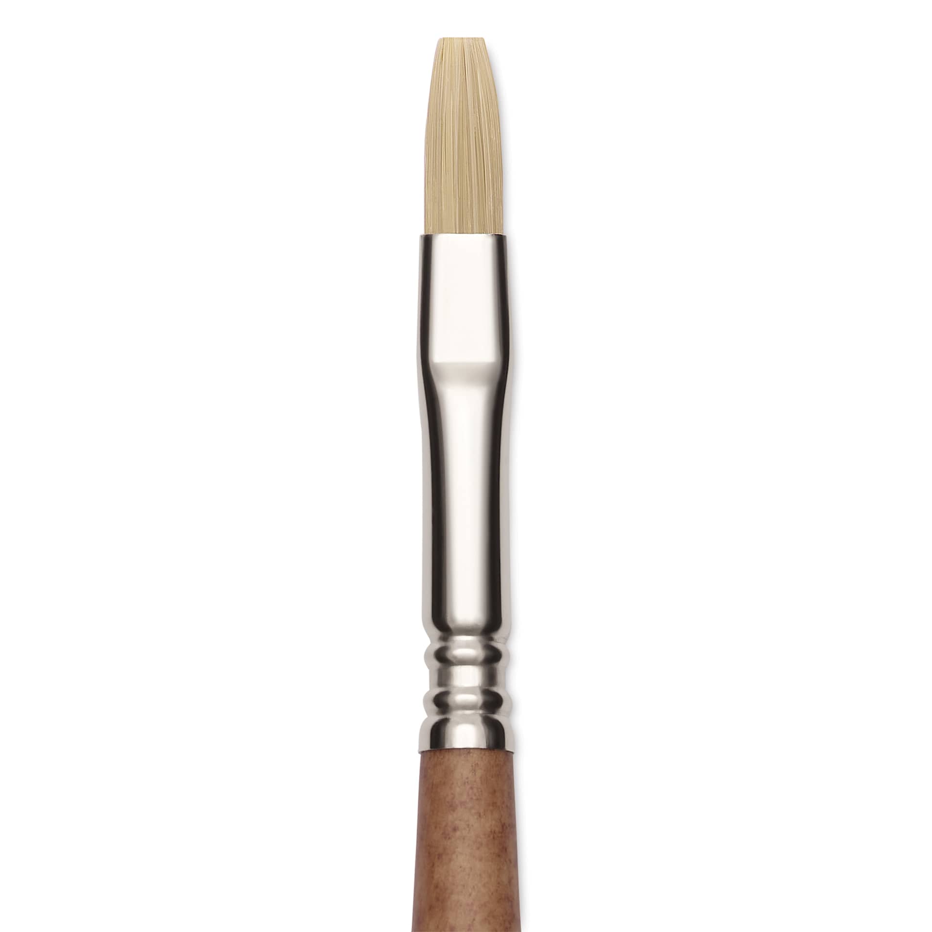 Escoda Futura Synthetic Bristle Brush - Series 5424, Flat, Size 8, Long Handle, close-up