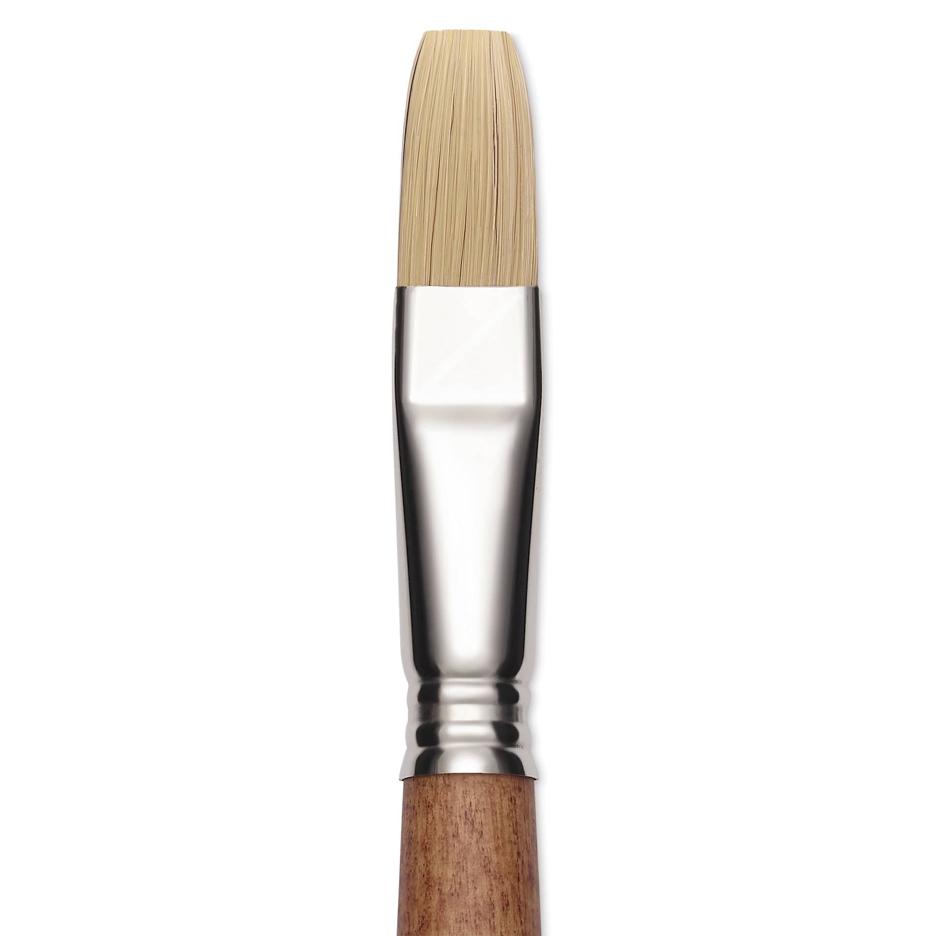 Escoda Futura Synthetic Bristle Brush - Series 5424, Flat, Size 16, Long Handle, close-up