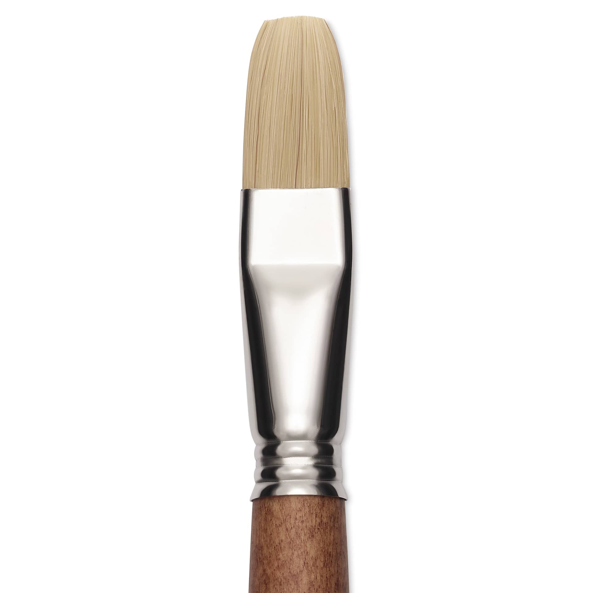 Escoda Futura Synthetic Bristle Brush - Series 5424, Flat, Size 18, Long Handle, close-up