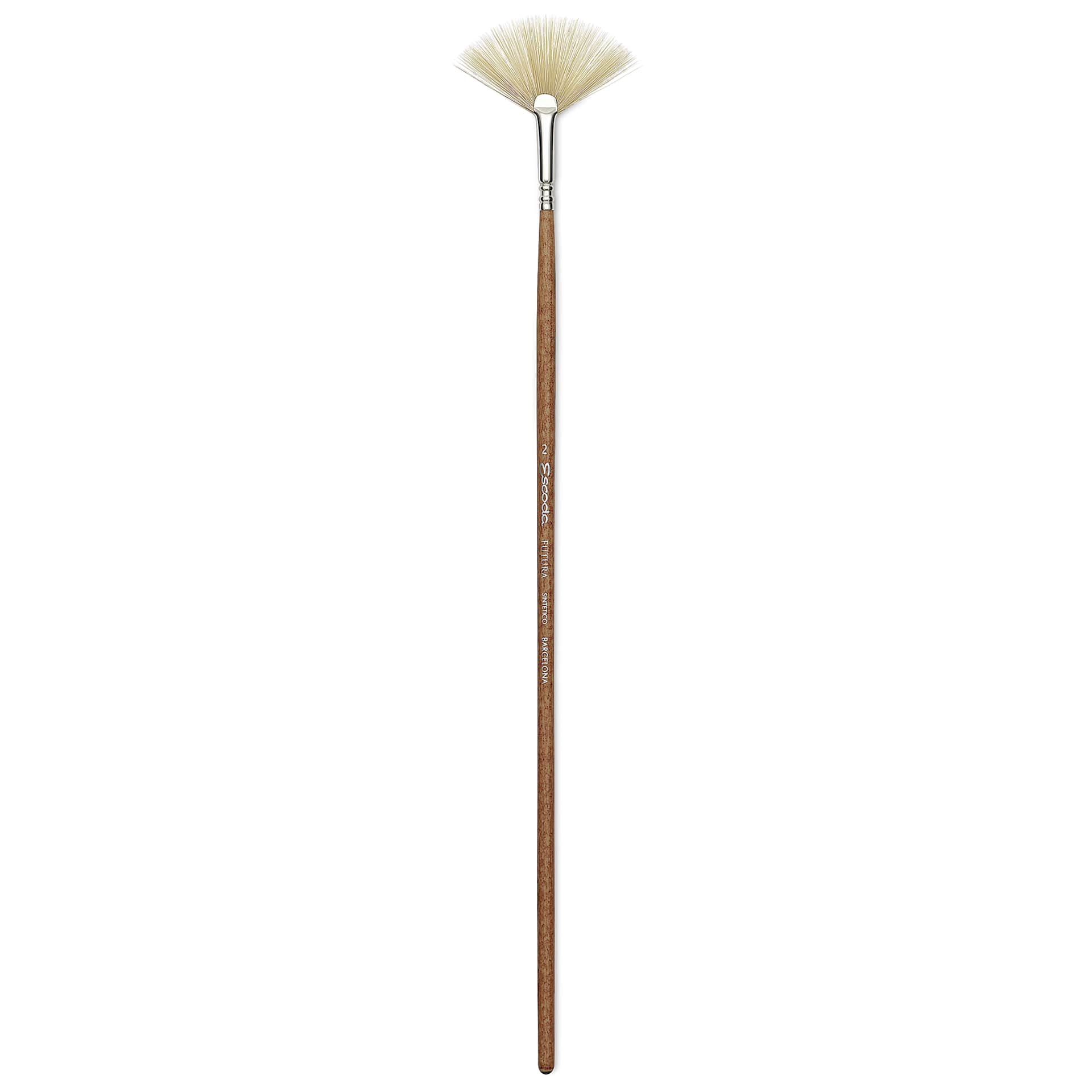 Escoda Futura Synthetic Bristle Brush - Series 5430, Fan, Size 2, Long Handle