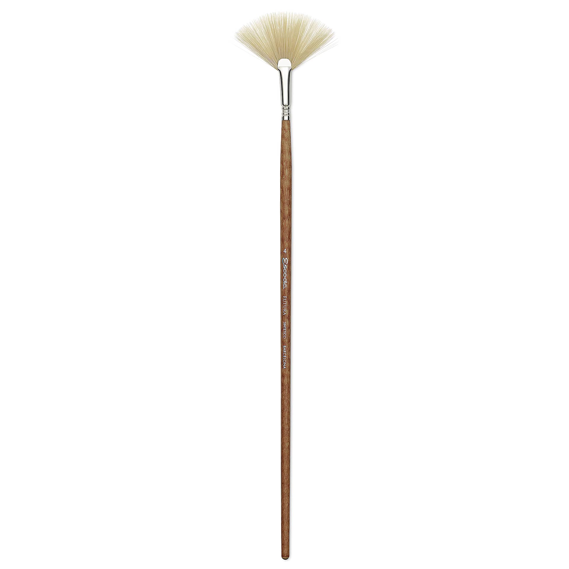 Escoda Futura Synthetic Bristle Brush - Series 5430, Fan, Size 4, Long Handle