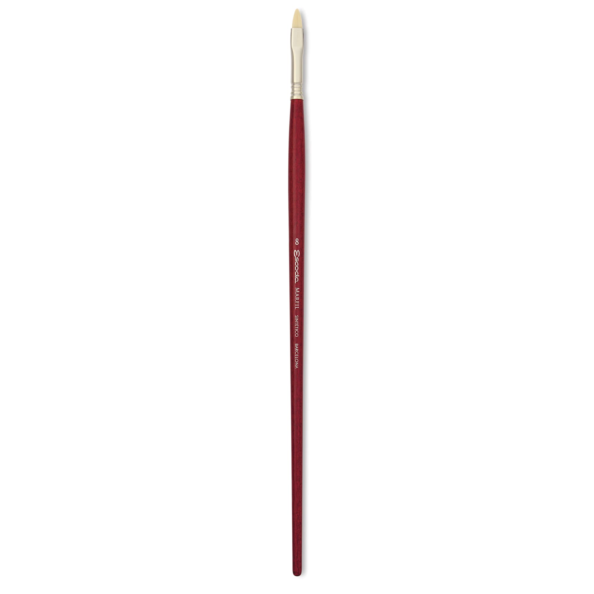 Escoda Marfil Synthetic Bristle Brushes - Series 4450 Bright, Size 8, Long Handle