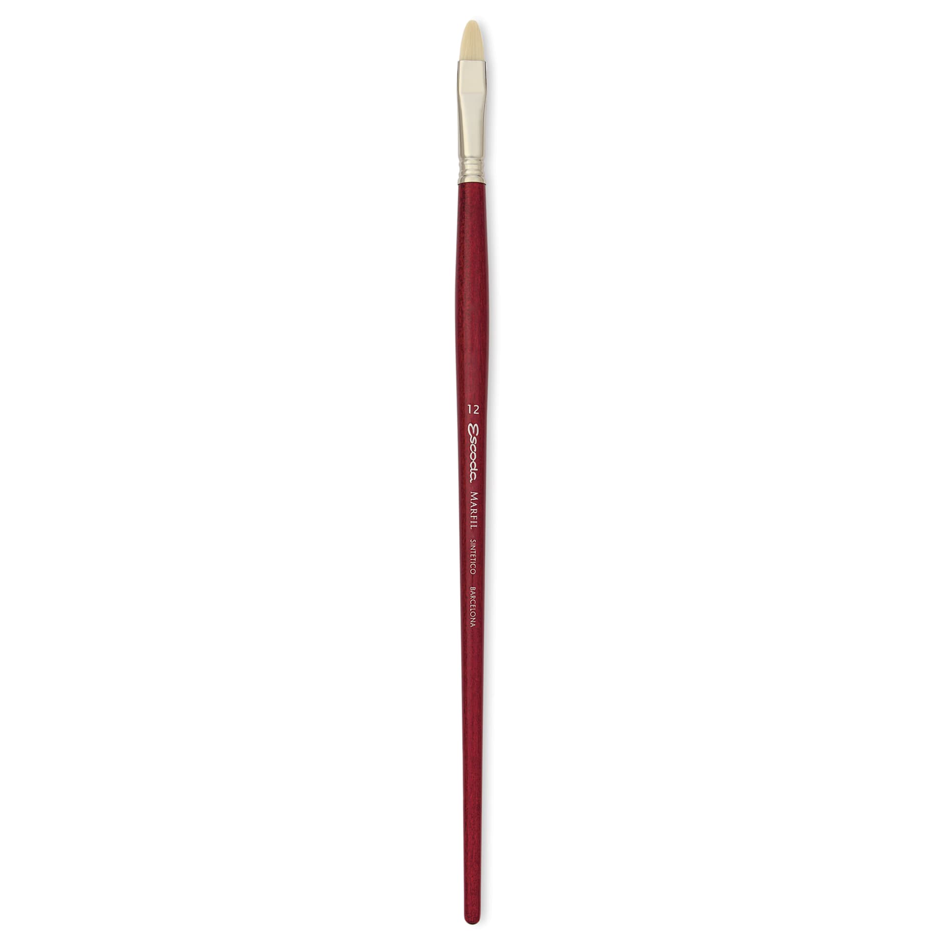 Escoda Marfil Synthetic Bristle Brushes - Series 4450 Bright, Size 12, Long Handle