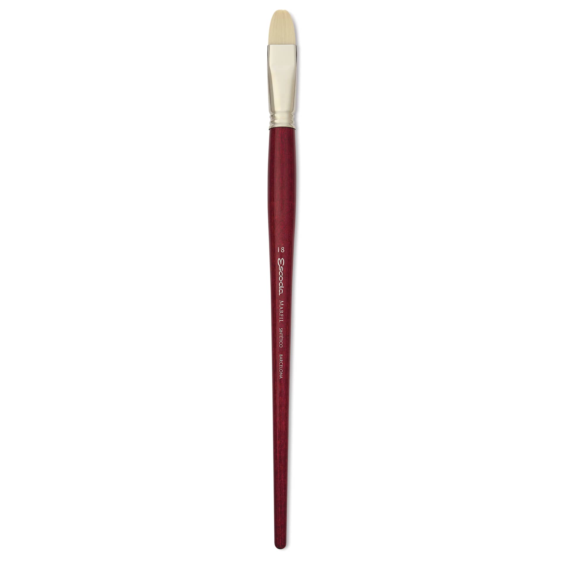 Escoda Marfil Synthetic Bristle Brushes - Series 4450 Bright, Size 18, Long Handle