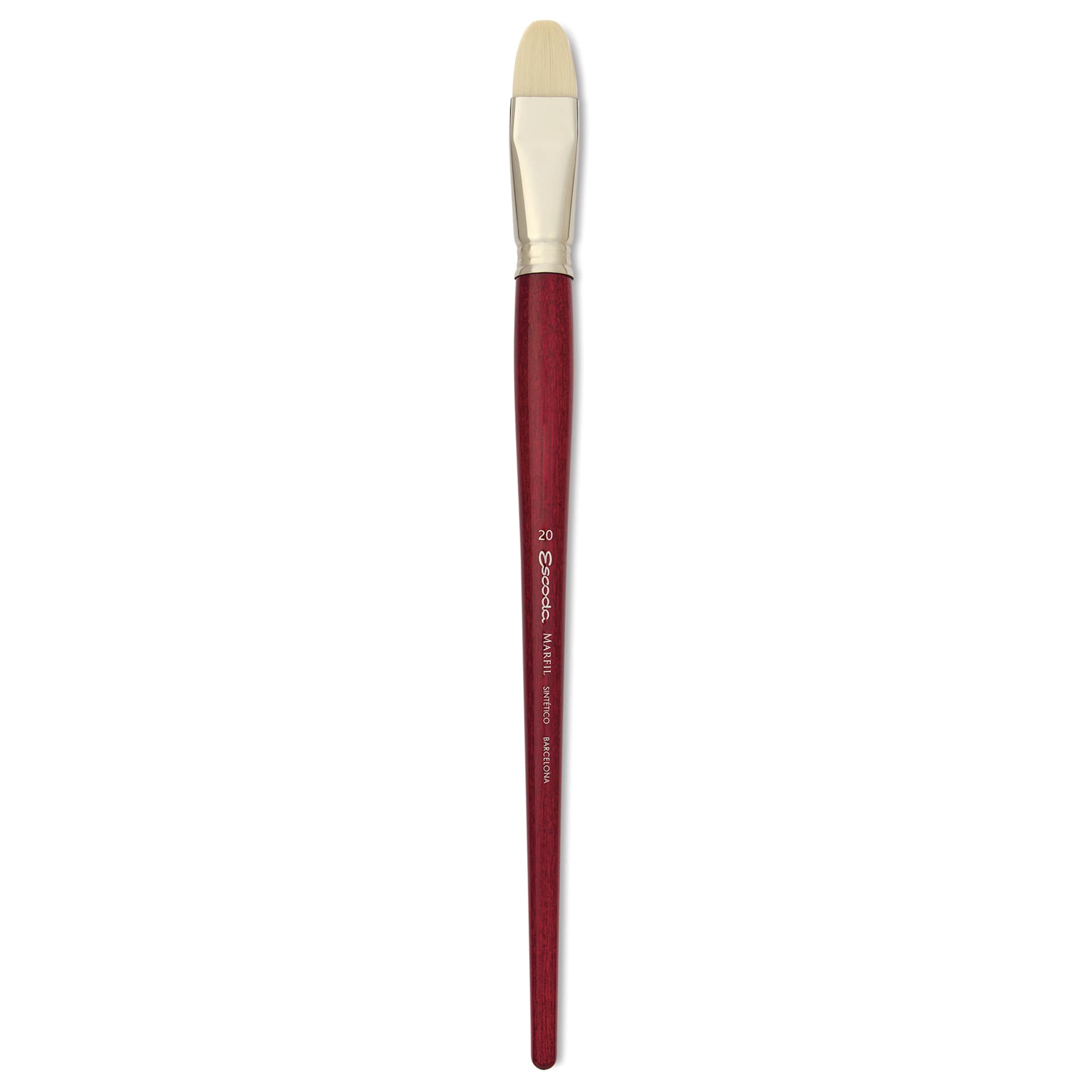 Escoda Marfil Synthetic Bristle Brushes - Series 4450 Bright, Size 20, Long Handle