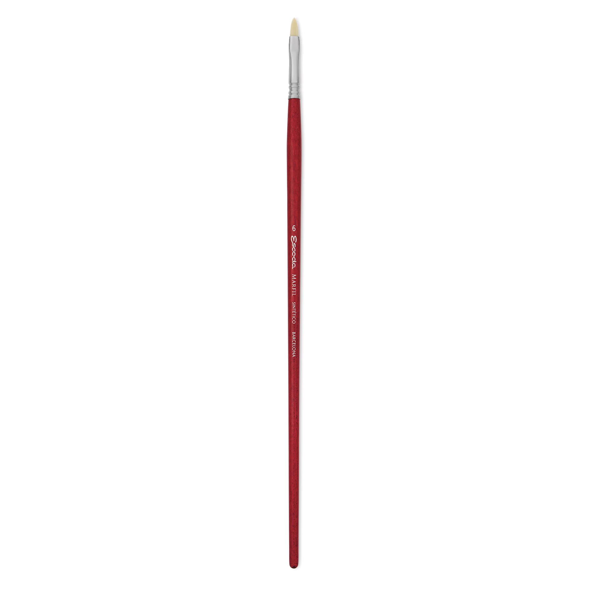 Escoda Marfil Synthetic Bristle Brushes - Series 4460 Filbert, Size 6, Long Handle