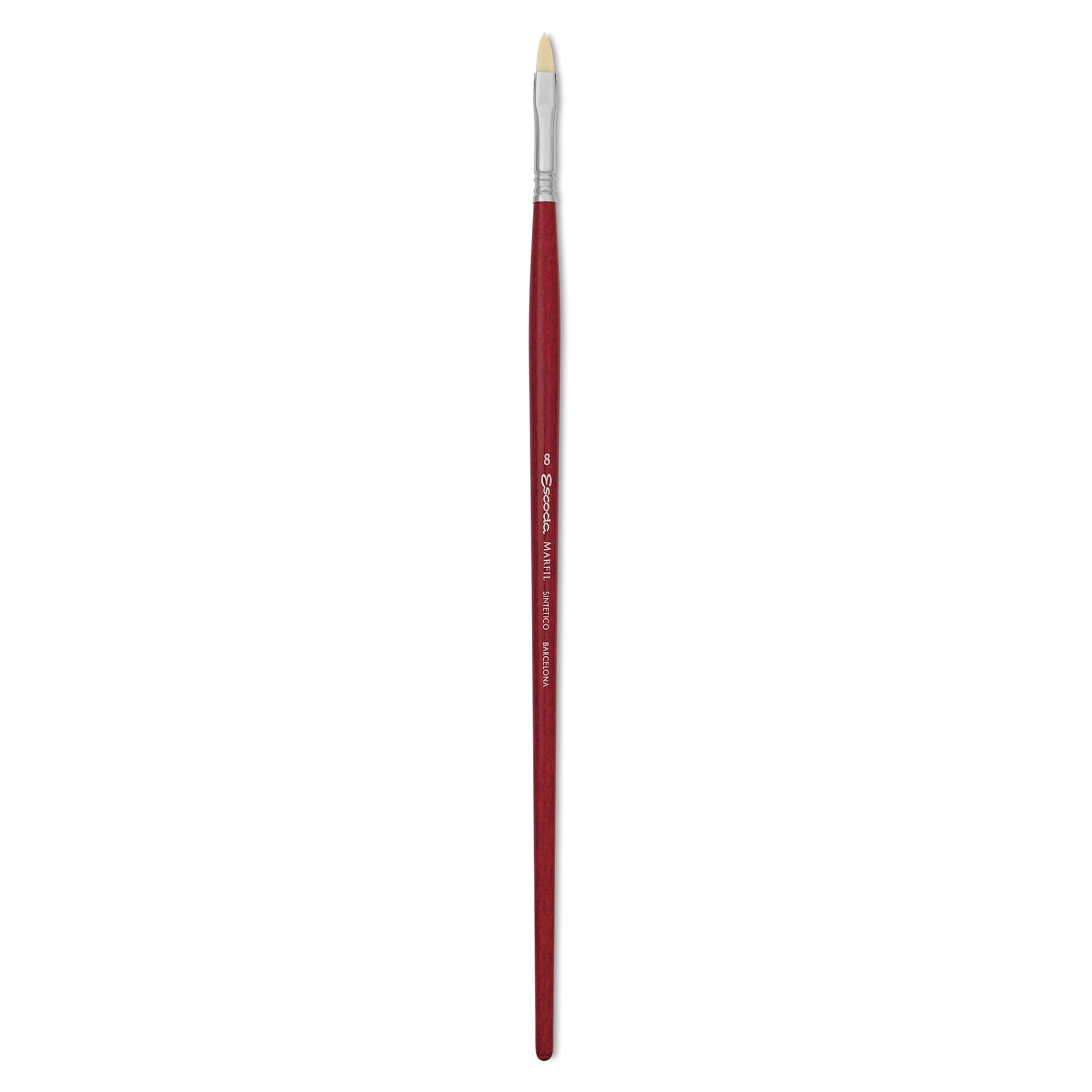 Escoda Marfil Synthetic Bristle Brushes - Series 4460 Filbert, Size 8, Long Handle
