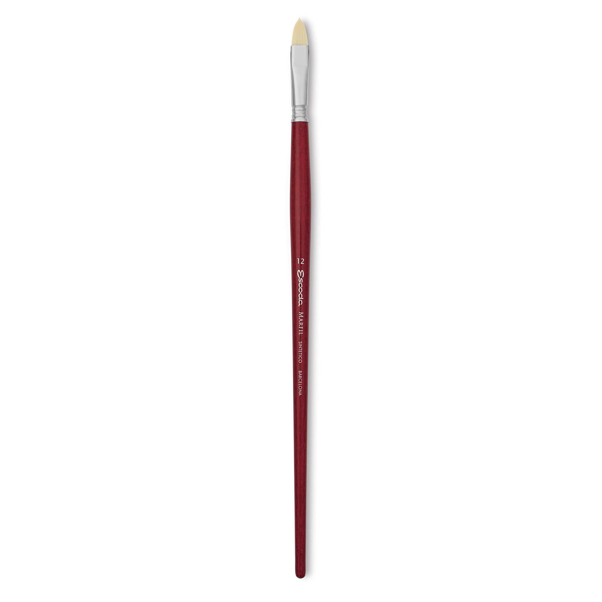 Escoda Marfil Synthetic Bristle Brushes - Series 4460 Filbert, Size 12, Long Handle