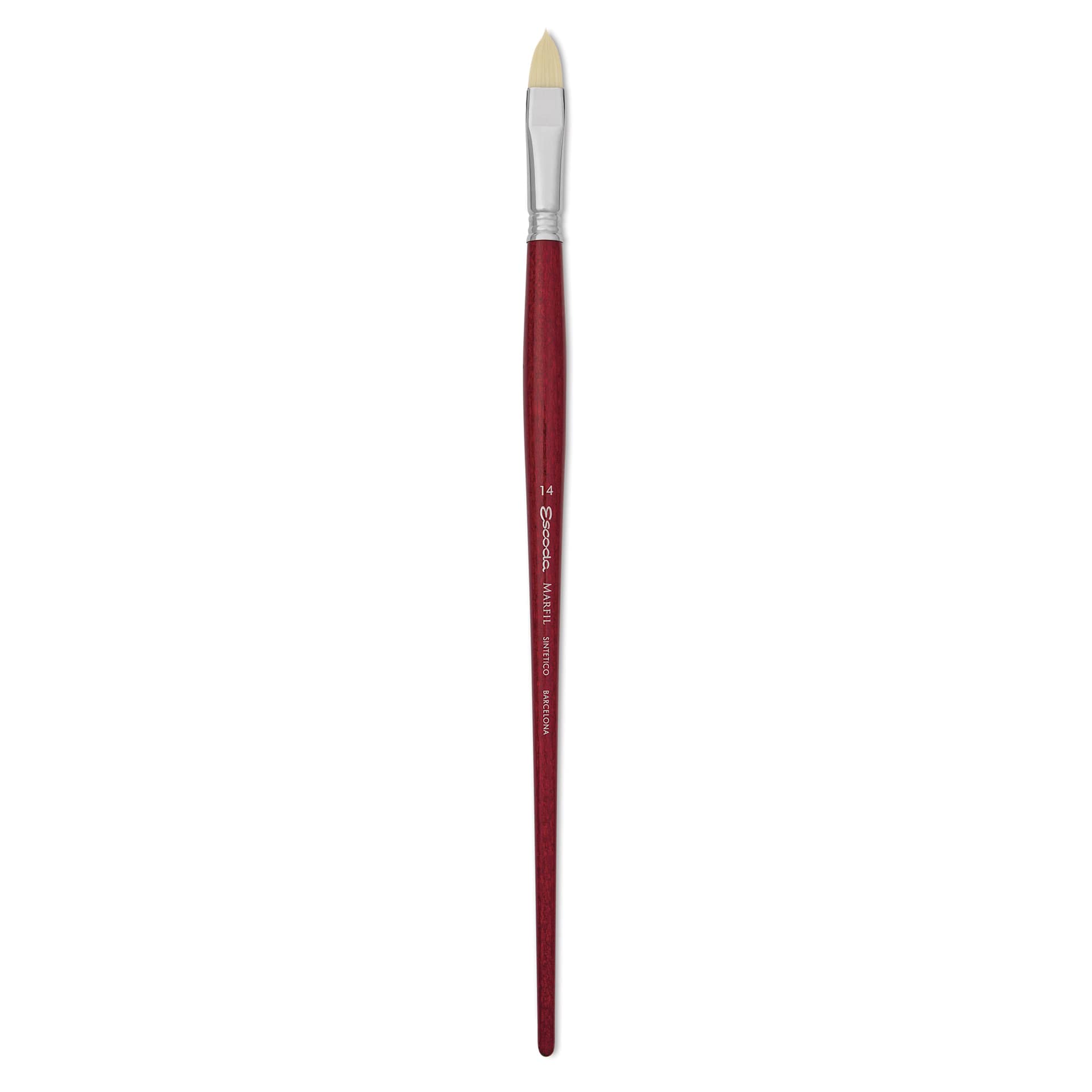 Escoda Marfil Synthetic Bristle Brushes - Series 4460 Filbert, Size 14, Long Handle