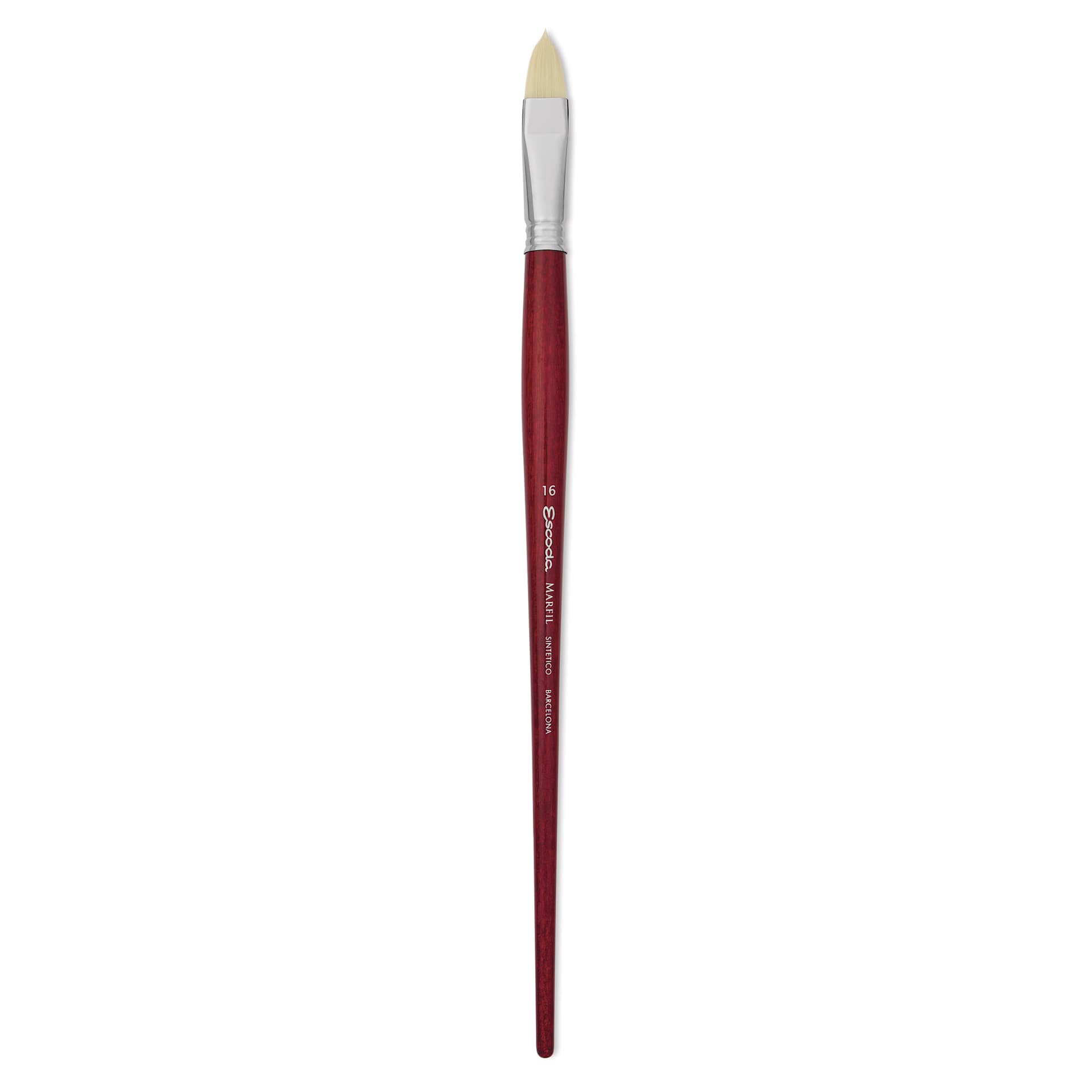 Escoda Marfil Synthetic Bristle Brushes - Series 4460 Filbert, Size 16, Long Handle