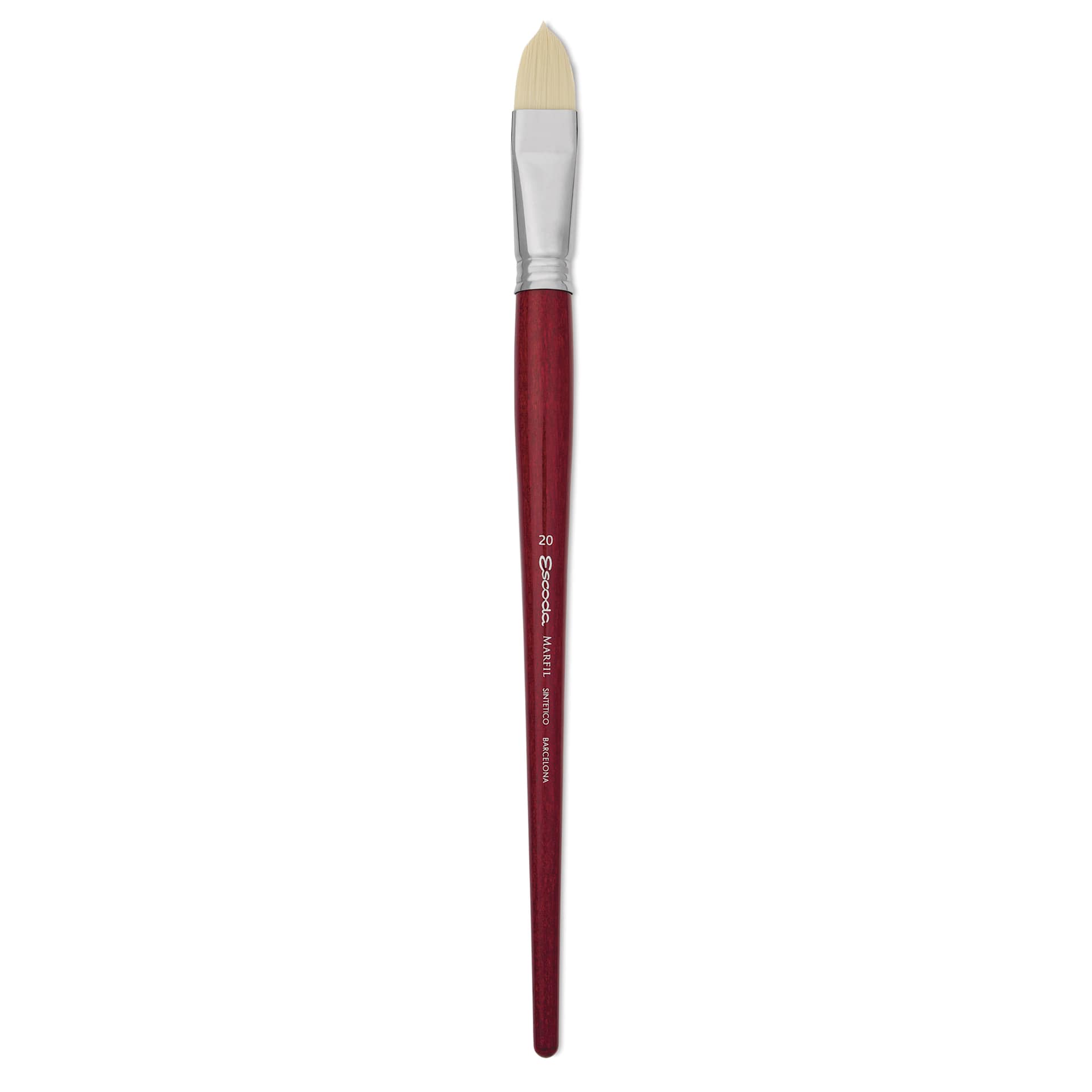 Escoda Marfil Synthetic Bristle Brushes - Series 4460 Filbert, Size 20, Long Handle