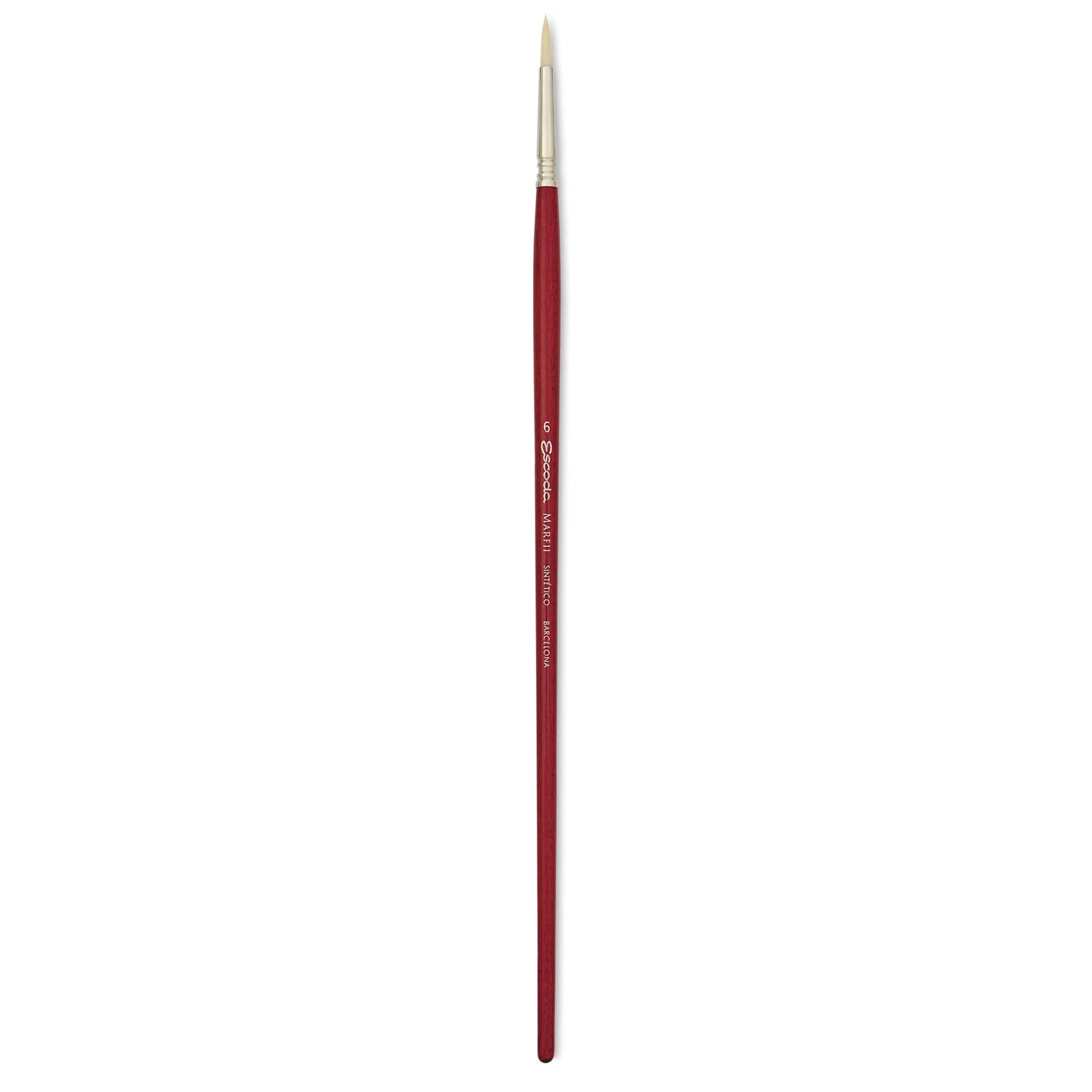 Escoda Marfil Synthetic Bristle Brushes - Series 4475 Round, Size 6, Long Handle