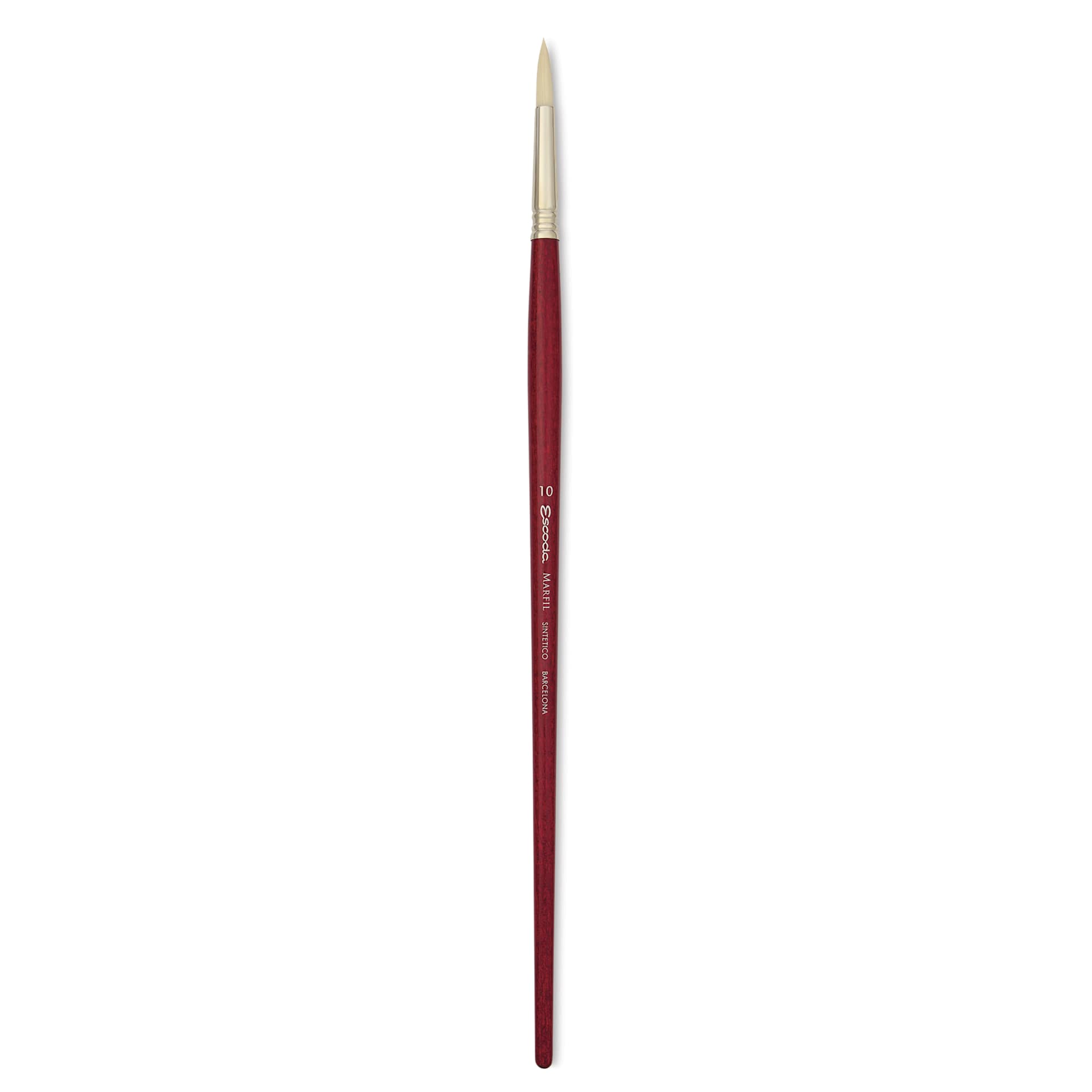 Escoda Marfil Synthetic Bristle Brushes - Series 4475 Round, Size 10, Long Handle