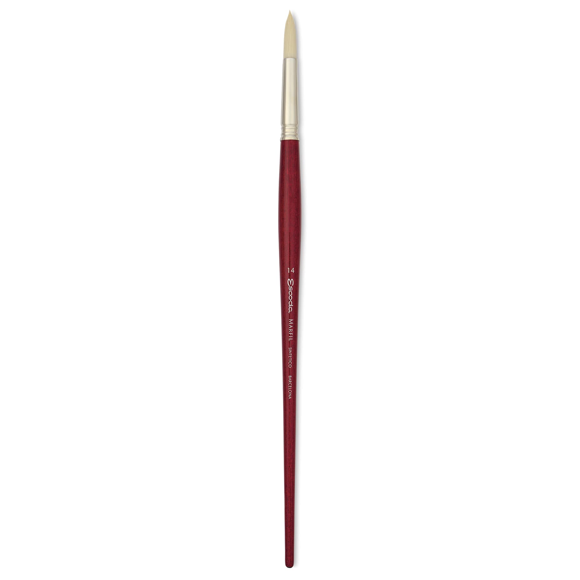 Escoda Marfil Synthetic Bristle Brushes - Series 4475 Round, Size 14, Long Handle