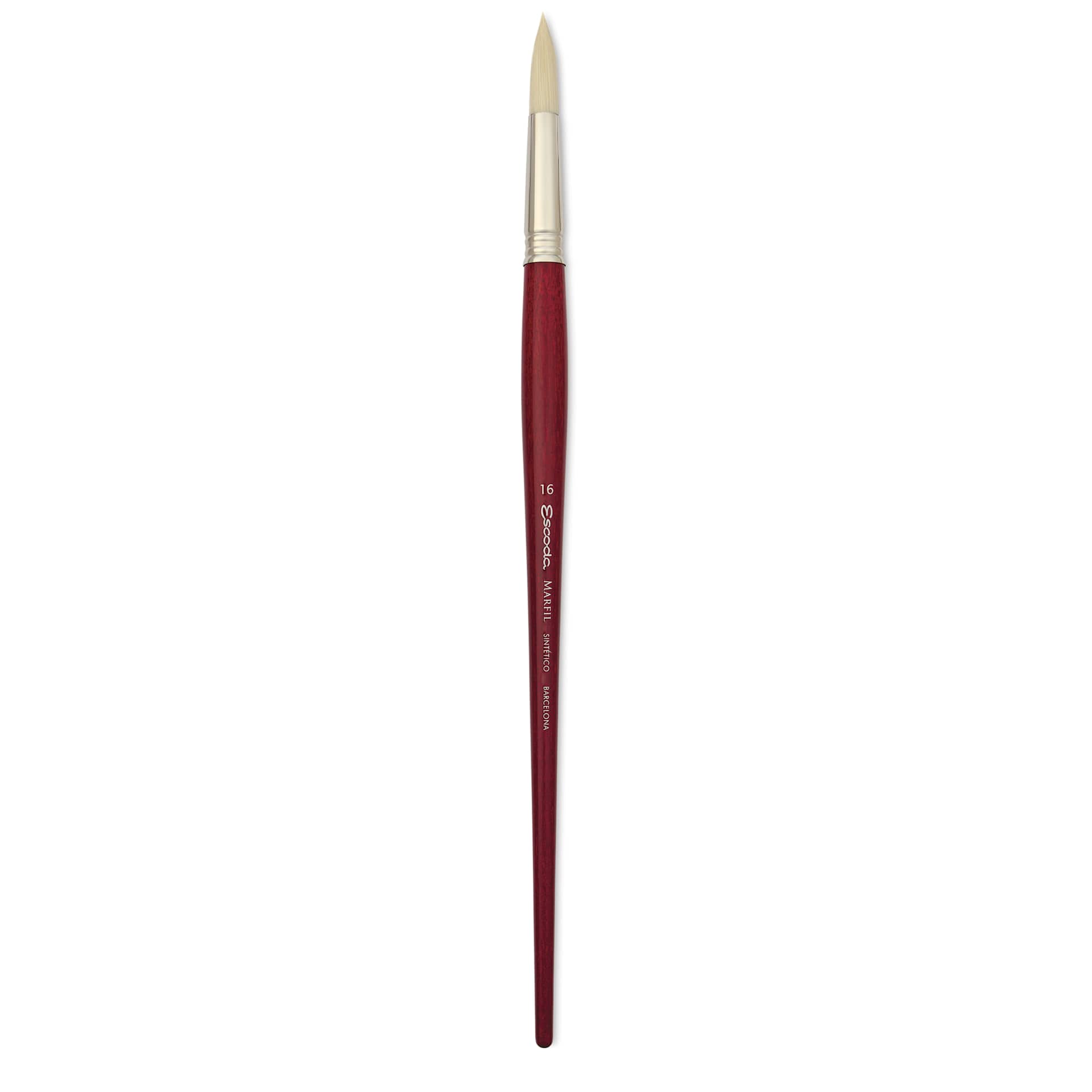 Escoda Marfil Synthetic Bristle Brushes - Series 4475 Round, Size 16, Long Handle