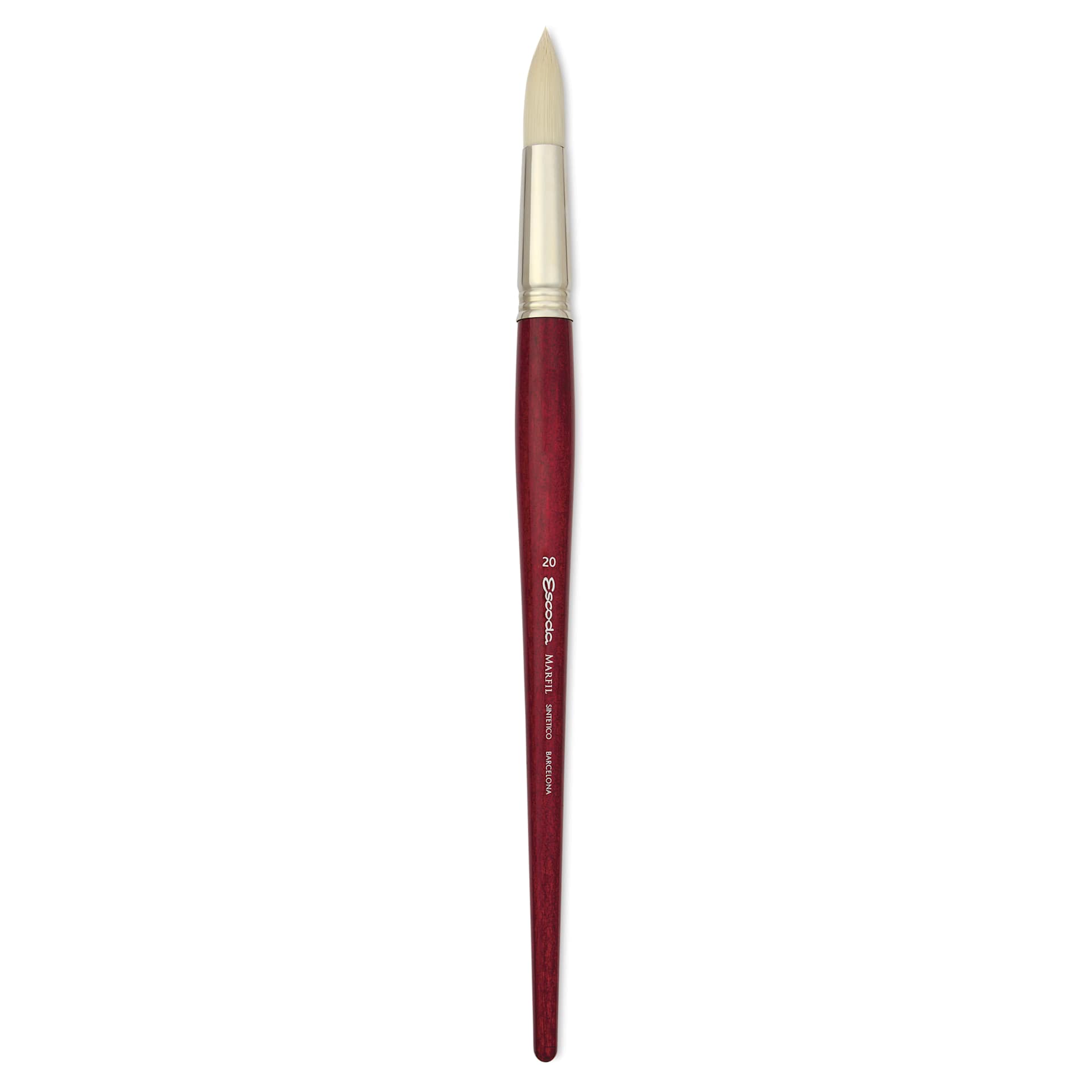 Escoda Marfil Synthetic Bristle Brushes - Series 4475 Round, Size 20, Long Handle