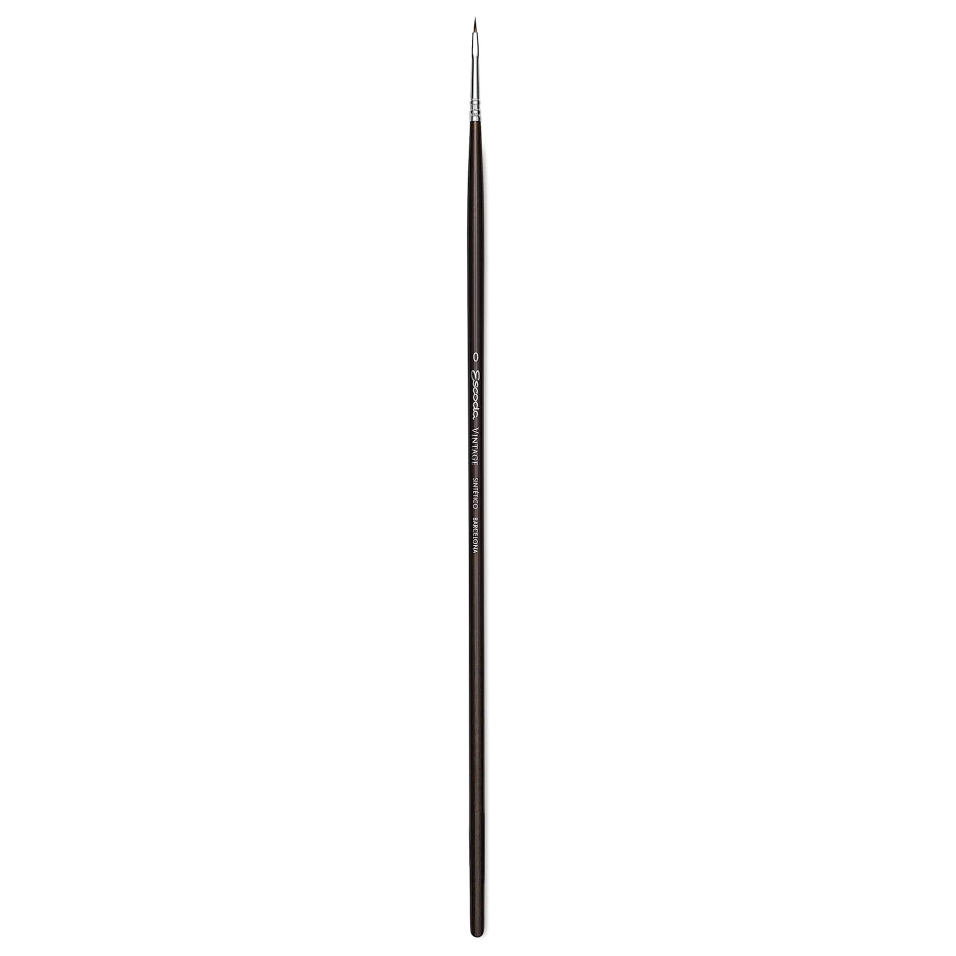 Escoda Vintage Synthetic Brush - Bright, Long  Handle, Size 0