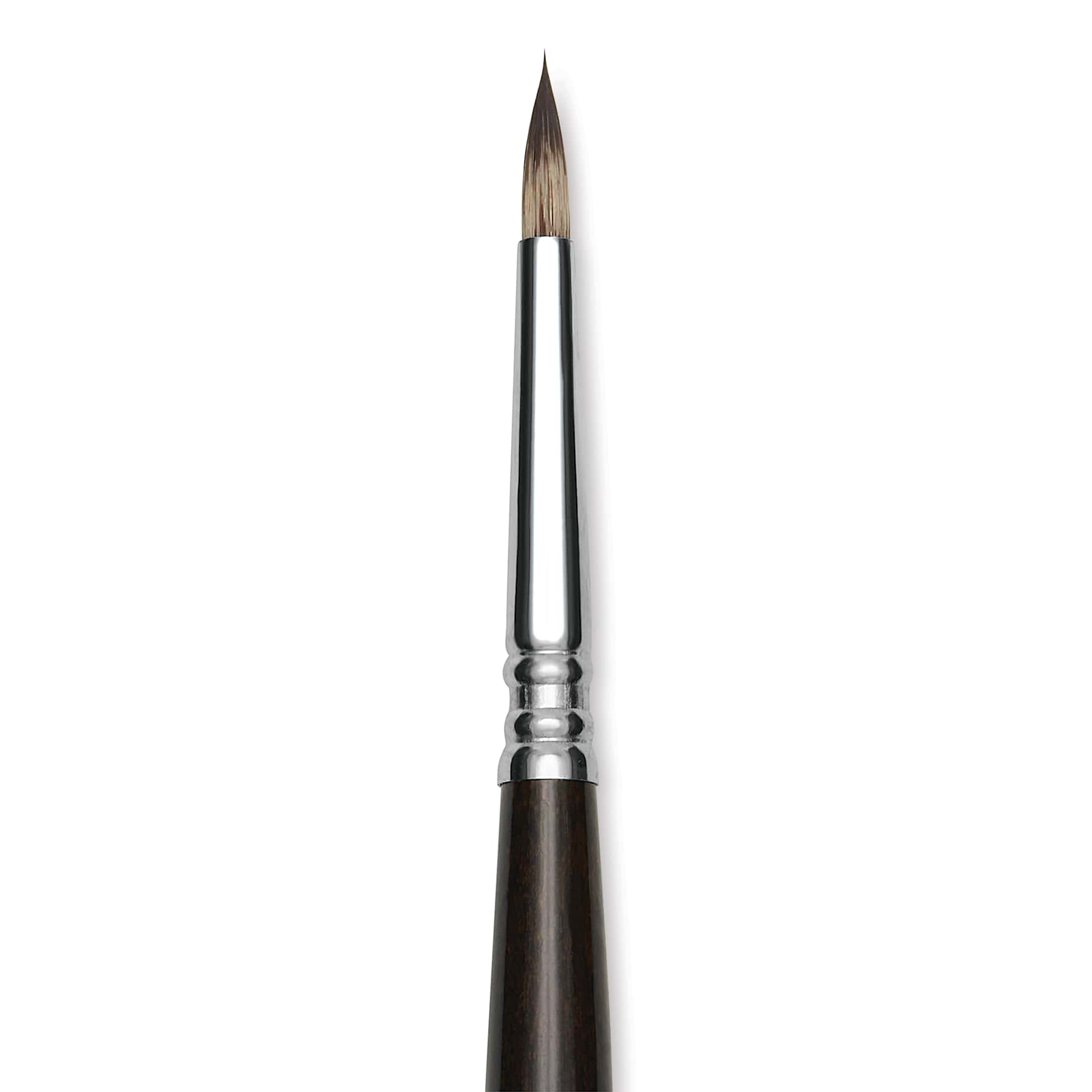 Escoda Vintage Synthetic Brush - Round Pointed, Long  Handle, Size 4