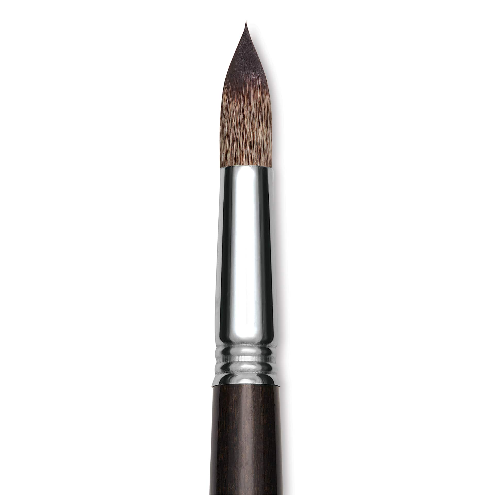 Escoda Vintage Synthetic Brush - Round Pointed, Long  Handle, Size 18