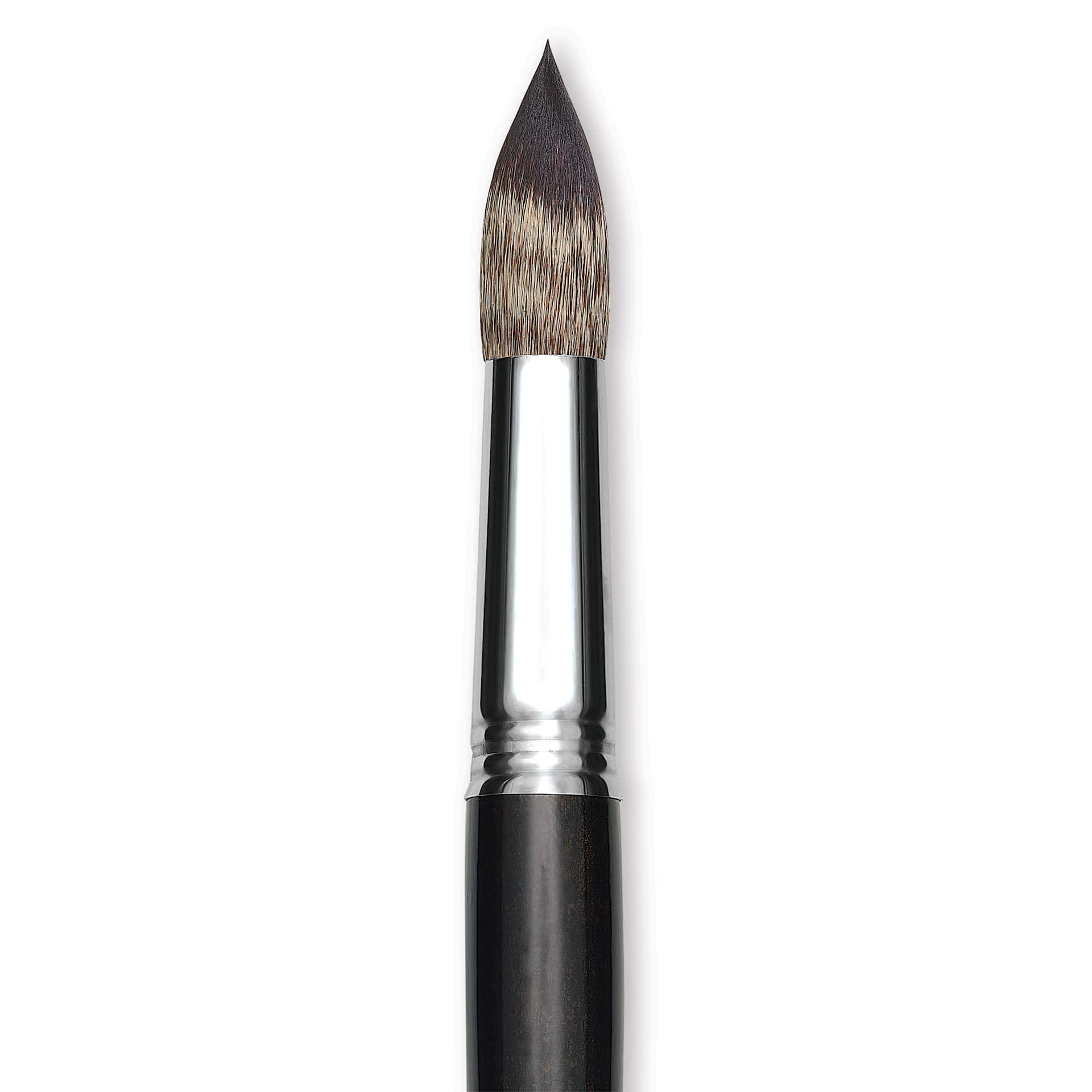 Escoda Vintage Synthetic Brush - Round Pointed, Long  Handle, Size 22
